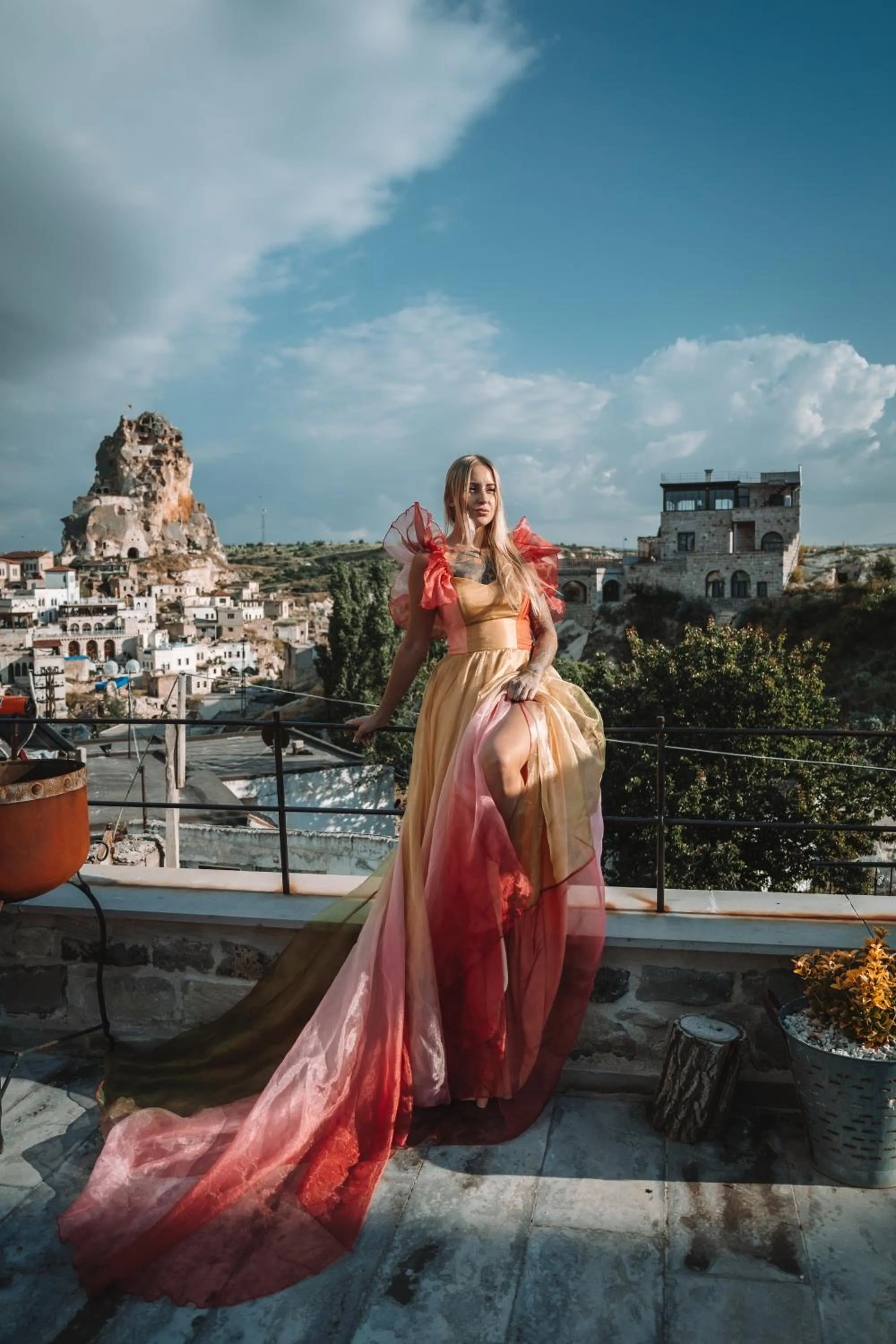 Balcony/Terrace in Doda Artisanal Cave Hotel 14 Plus