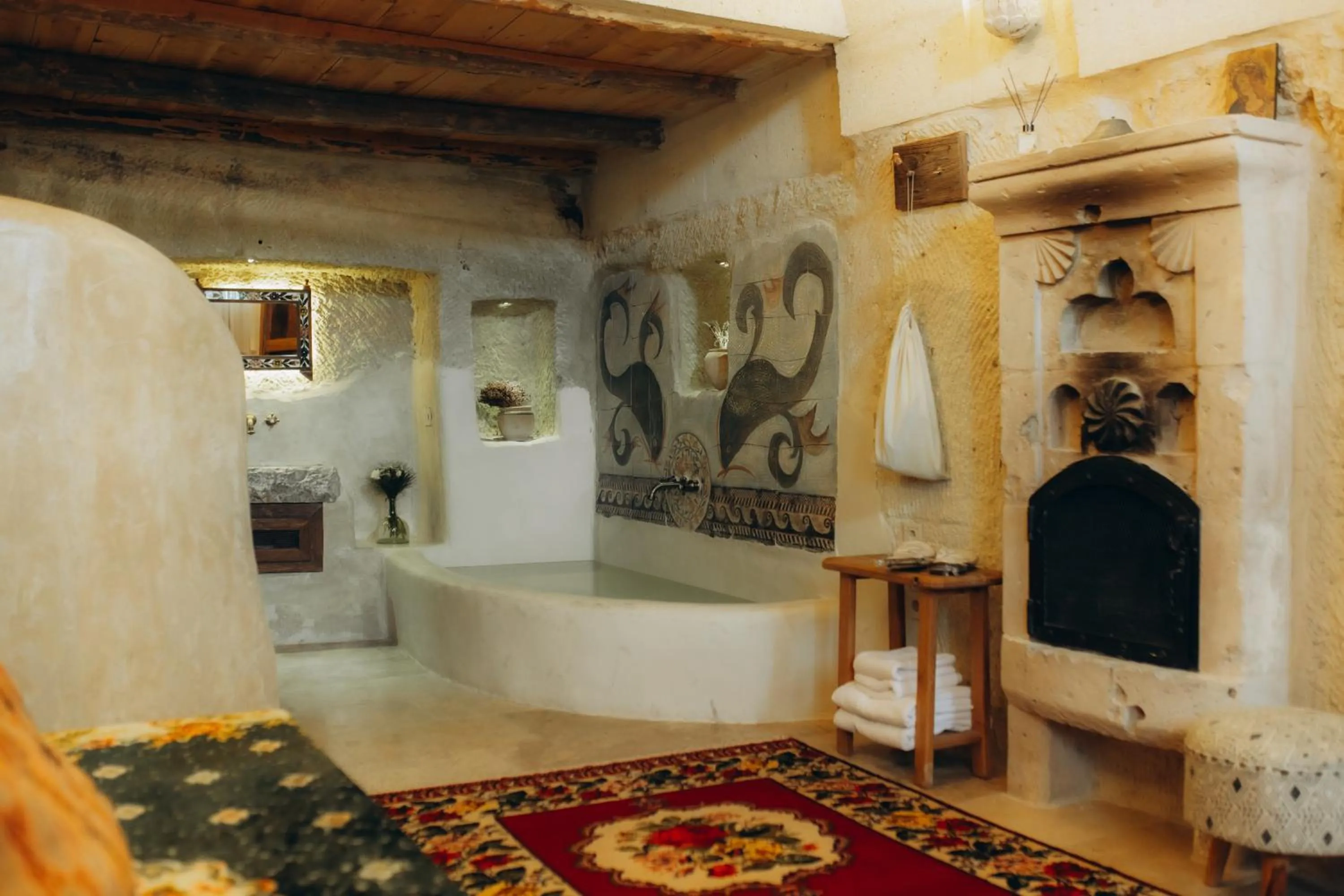 Bathroom in Doda Artisanal Cave Hotel 14 Plus