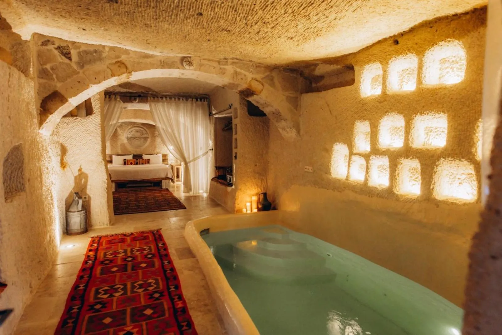 Bed in Doda Artisanal Cave Hotel 14 Plus