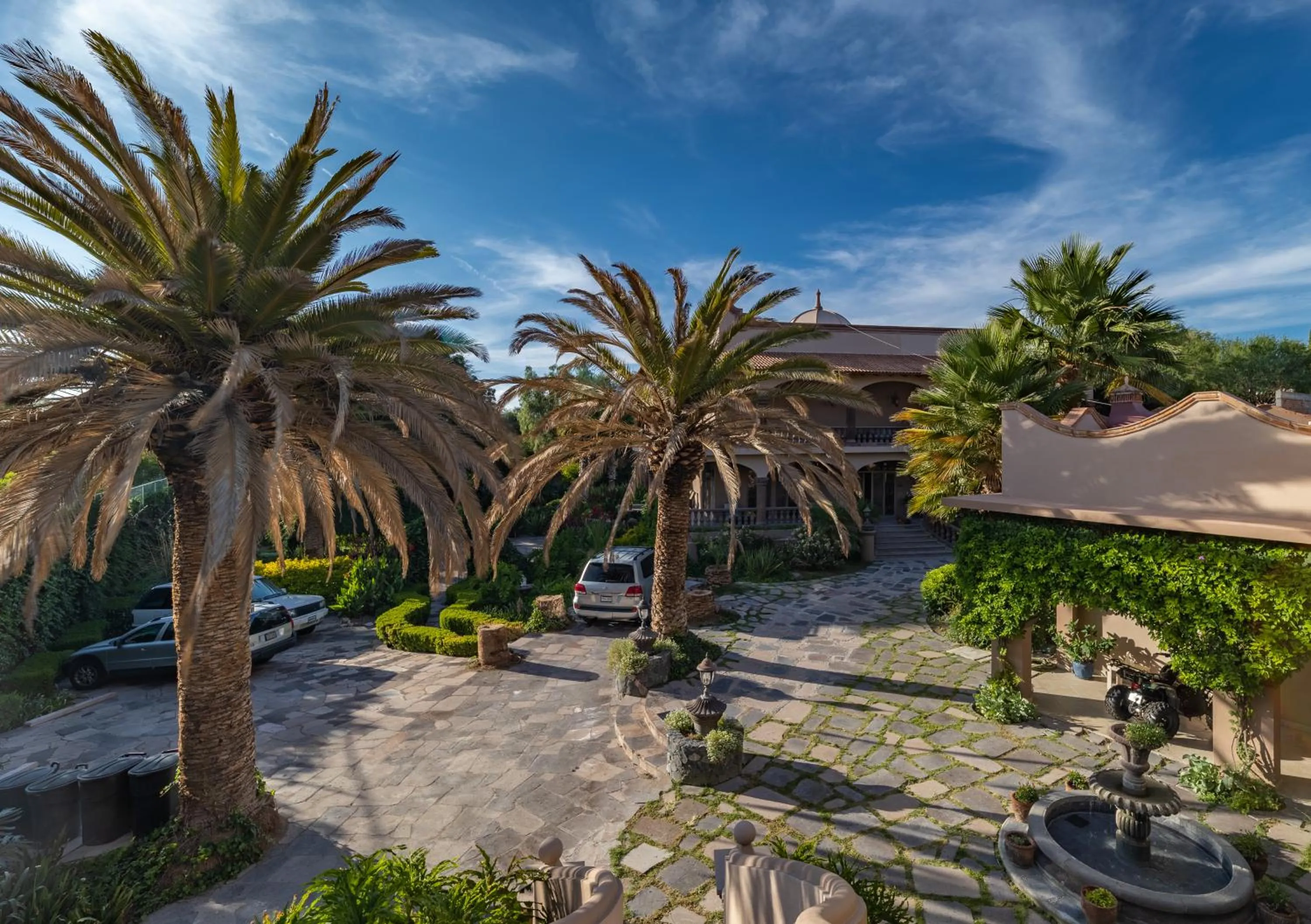 Garden view in Casa Las Palmas, San Miguel de Allende
