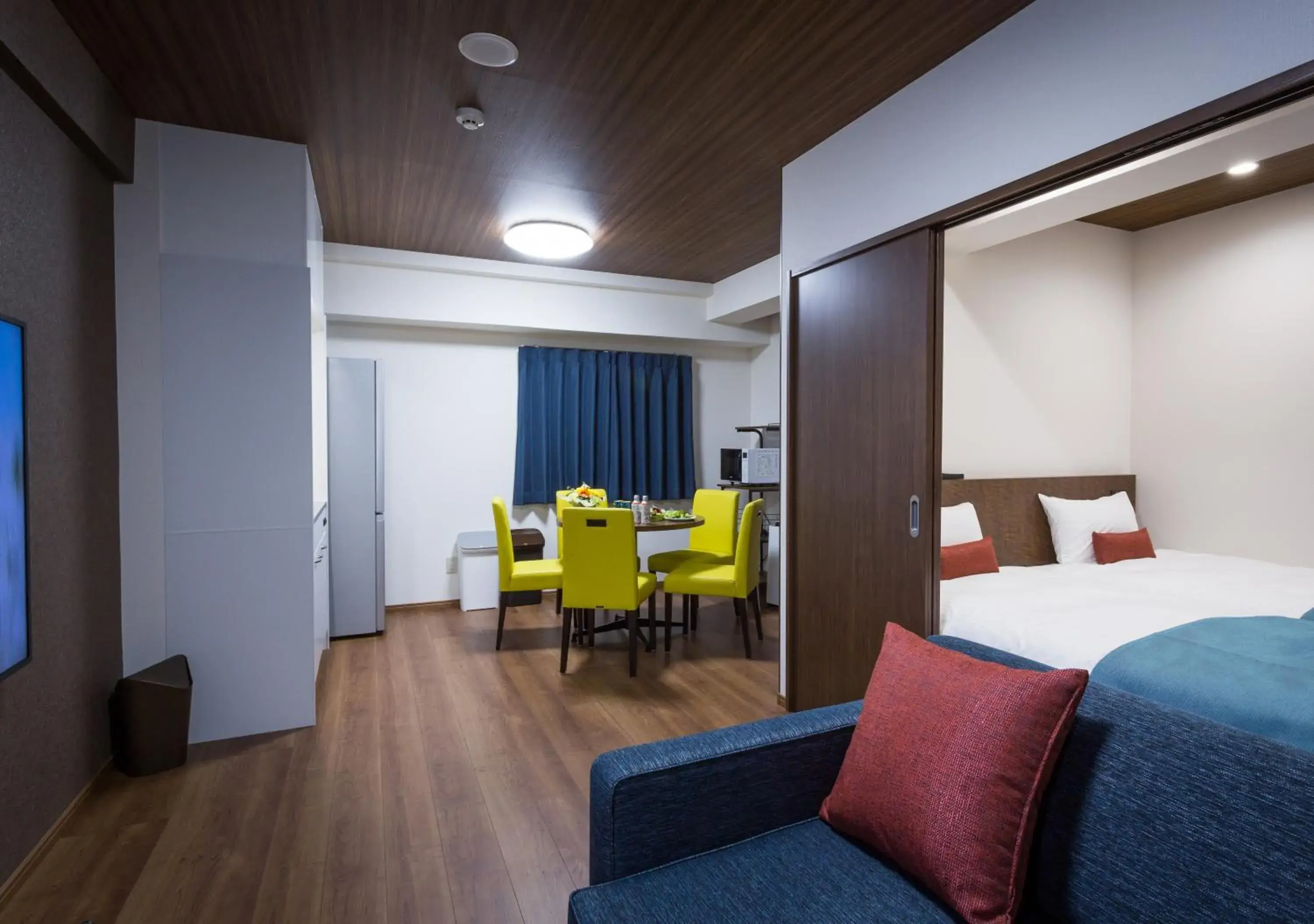 Kitchen or kitchenette, Bed in Ryujin Hotel Ukishima Kitchen or kitchenette, Bed in Ryujin Hotel Ukishima