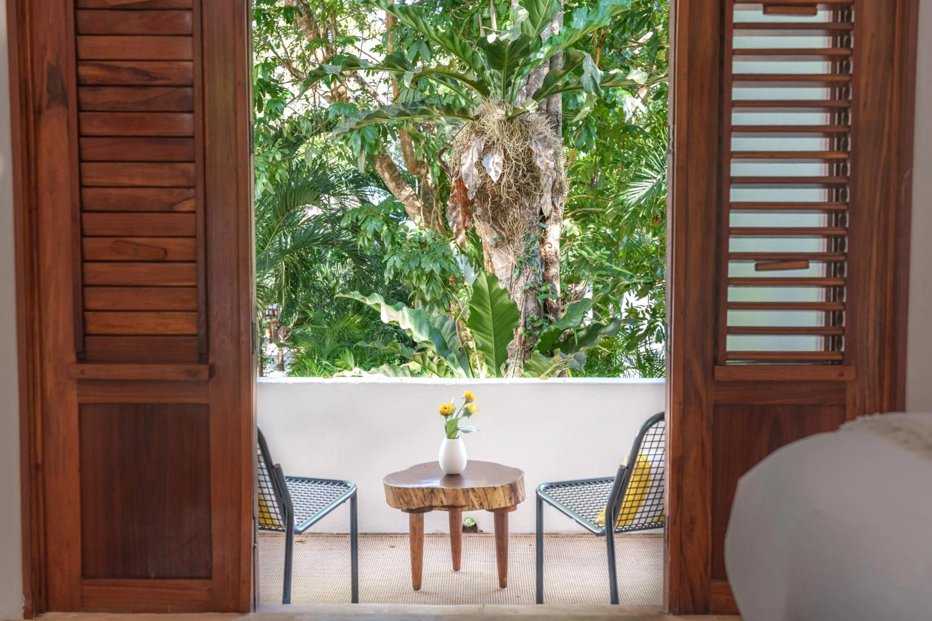 Balcony/Terrace in Mikasa Bacalar Hotel Boutique, Lagoon Front