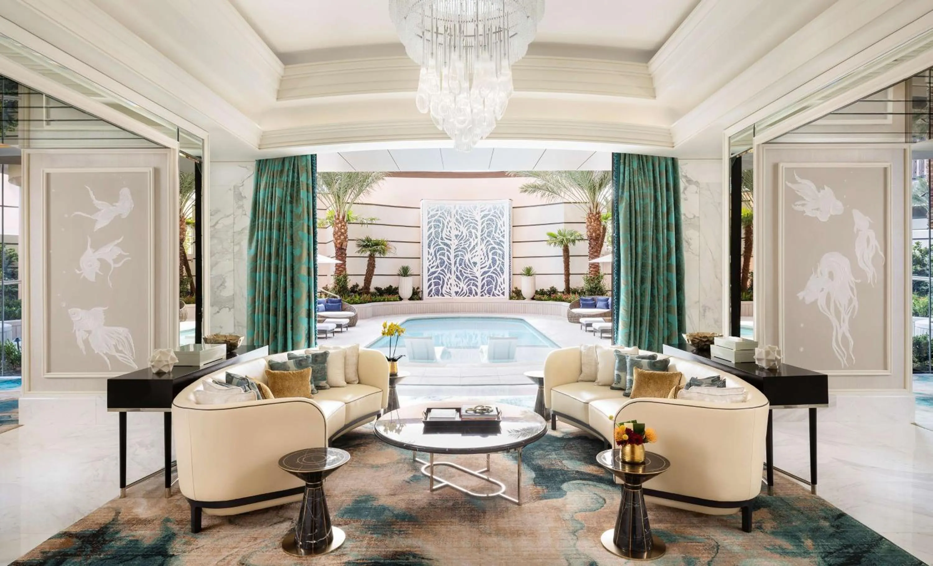 Living room in Crockfords Las Vegas, LXR Hotels & Resorts at Resorts World