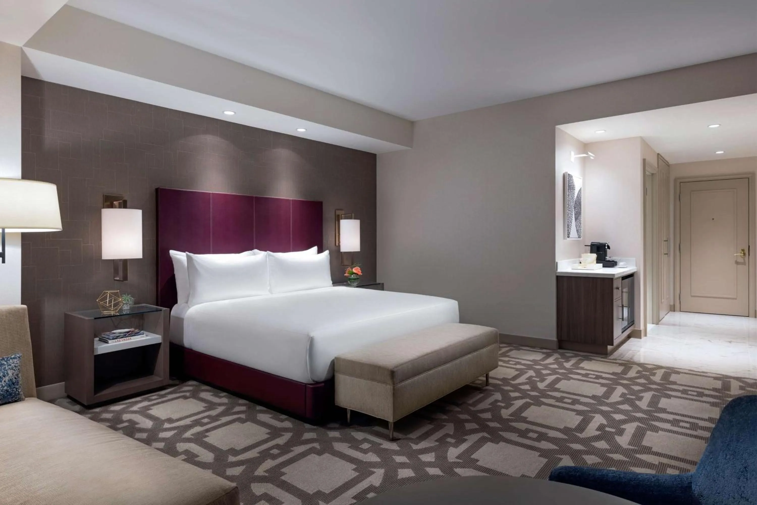 Bed in Crockfords Las Vegas, LXR Hotels & Resorts at Resorts World