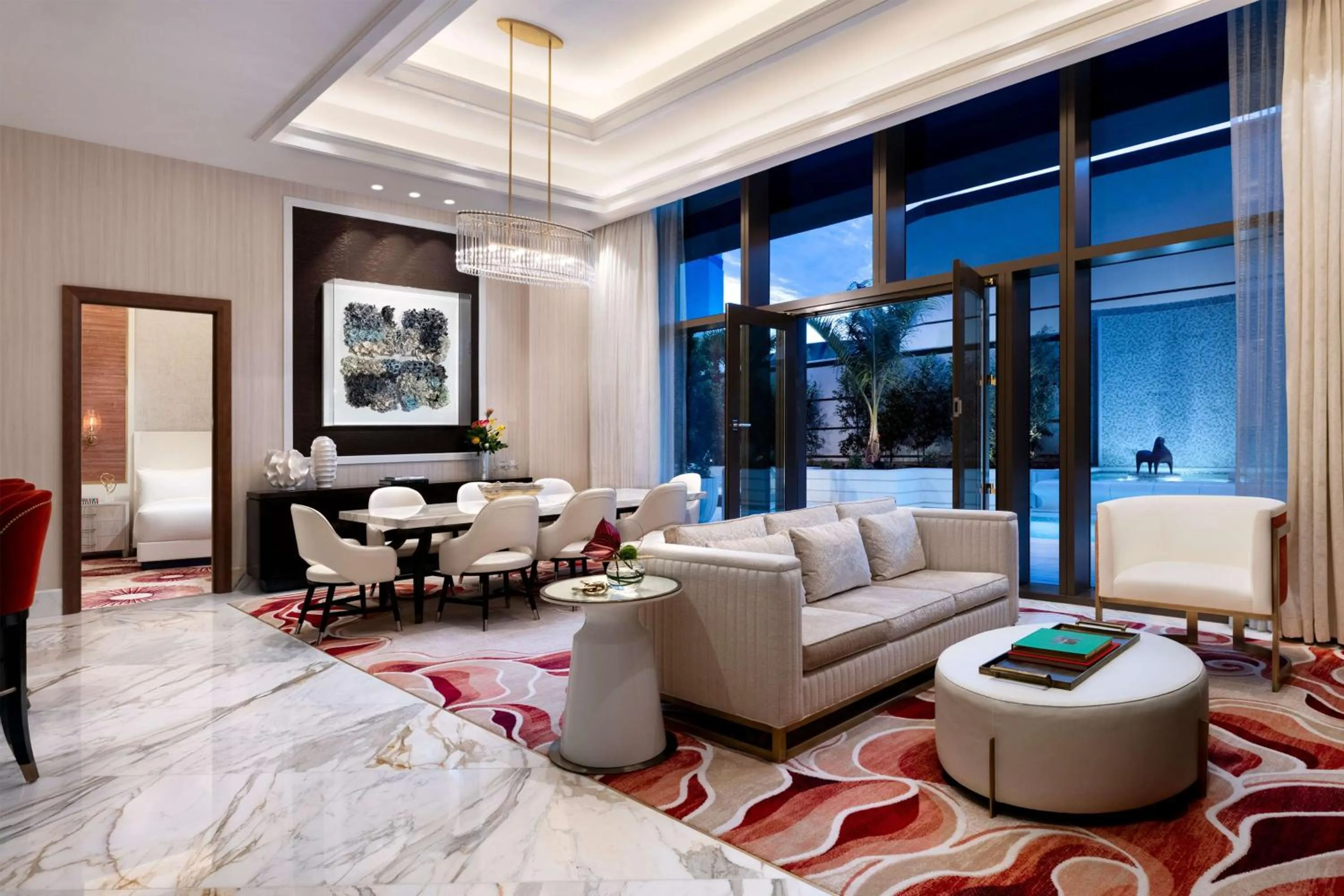 Living room in Crockfords Las Vegas, LXR Hotels & Resorts at Resorts World