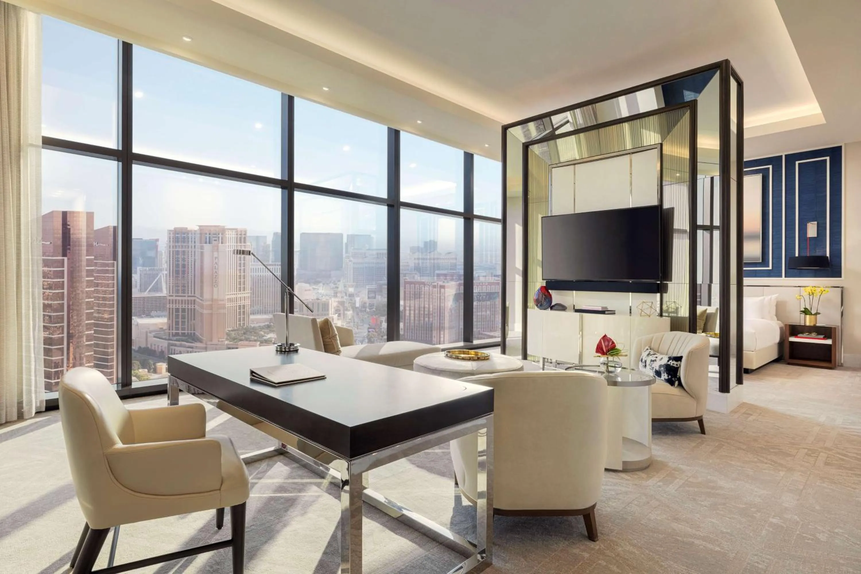 Living room in Crockfords Las Vegas, LXR Hotels & Resorts at Resorts World