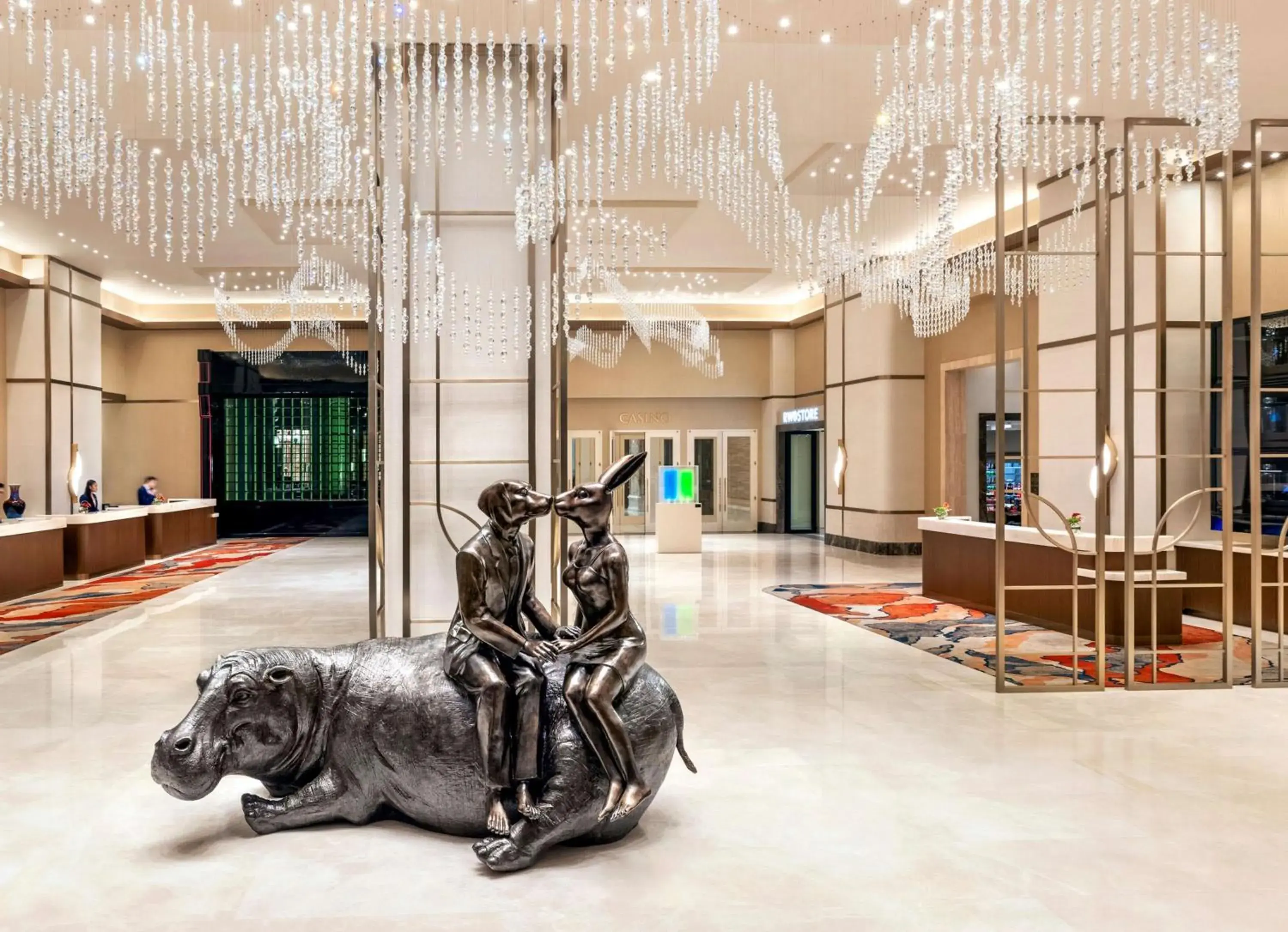 Lobby or reception in Crockfords Las Vegas, LXR Hotels & Resorts at Resorts World Lobby or reception in Crockfords Las Vegas, LXR Hotels & Resorts at Resorts World