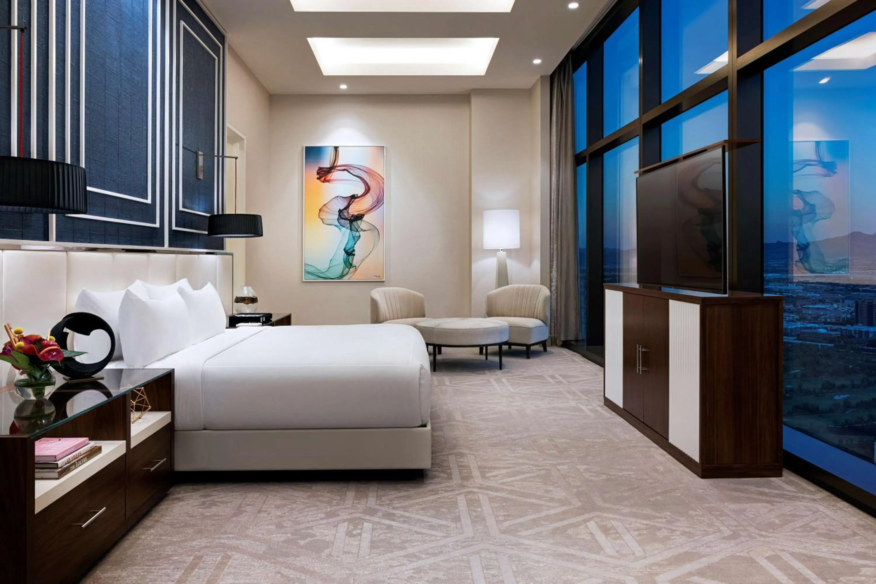 Bed in Crockfords Las Vegas, LXR Hotels & Resorts at Resorts World