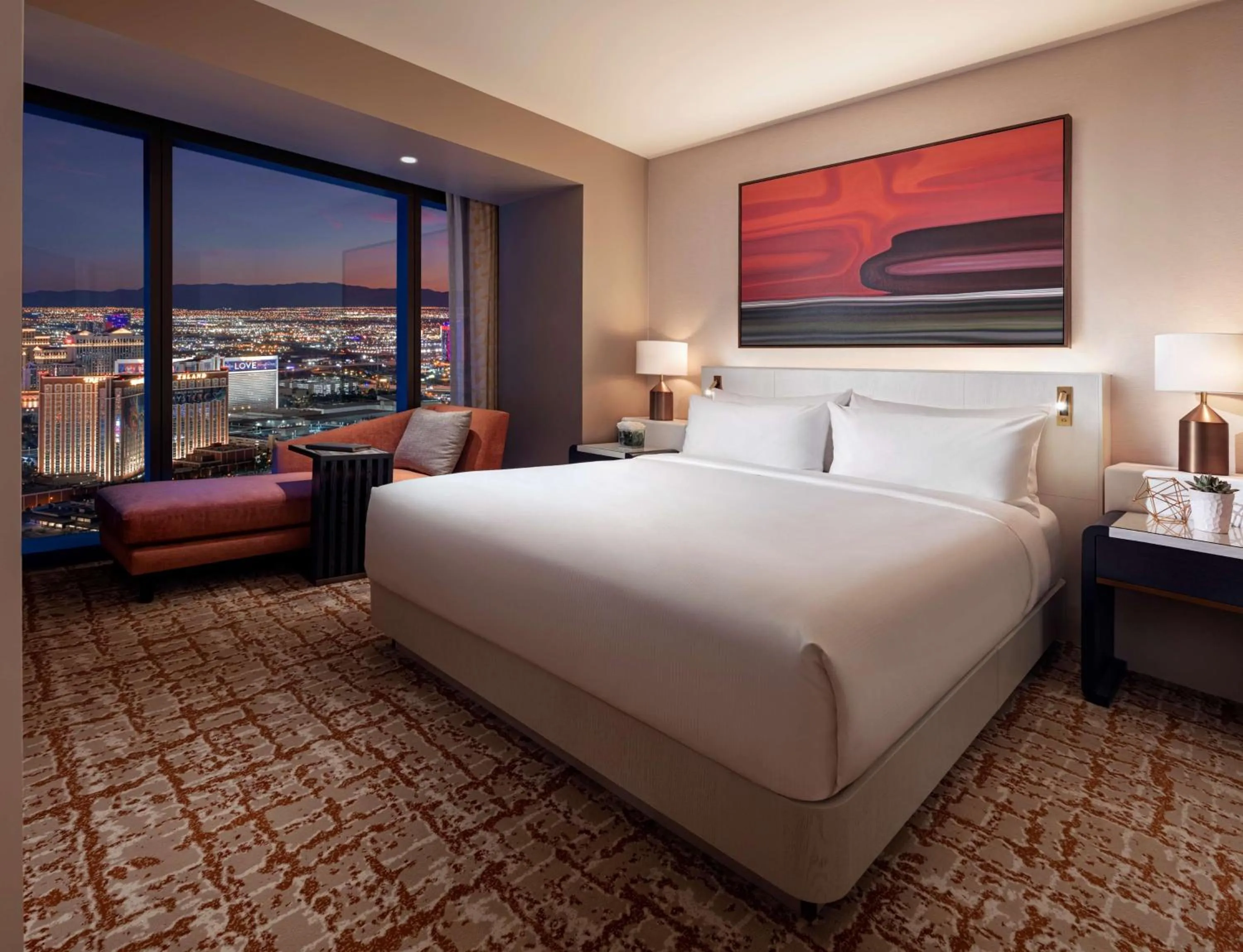Bed in Crockfords Las Vegas, LXR Hotels & Resorts at Resorts World