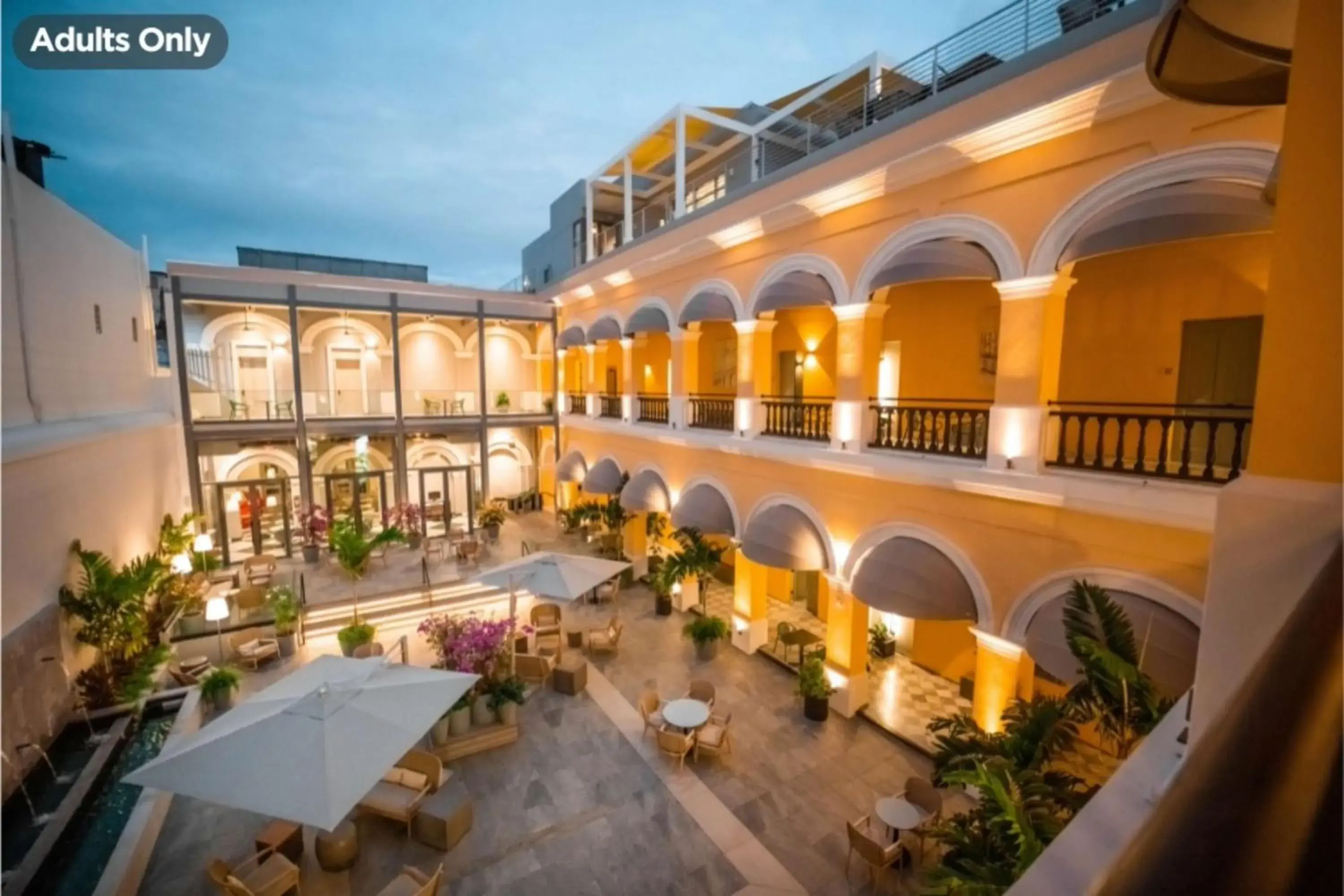 Inner courtyard view in Palacio Provincial San Juan, Adults only, Curio Collection by Hilton Inner courtyard view in Palacio Provincial San Juan, Adults only, Curio Collection by Hilton