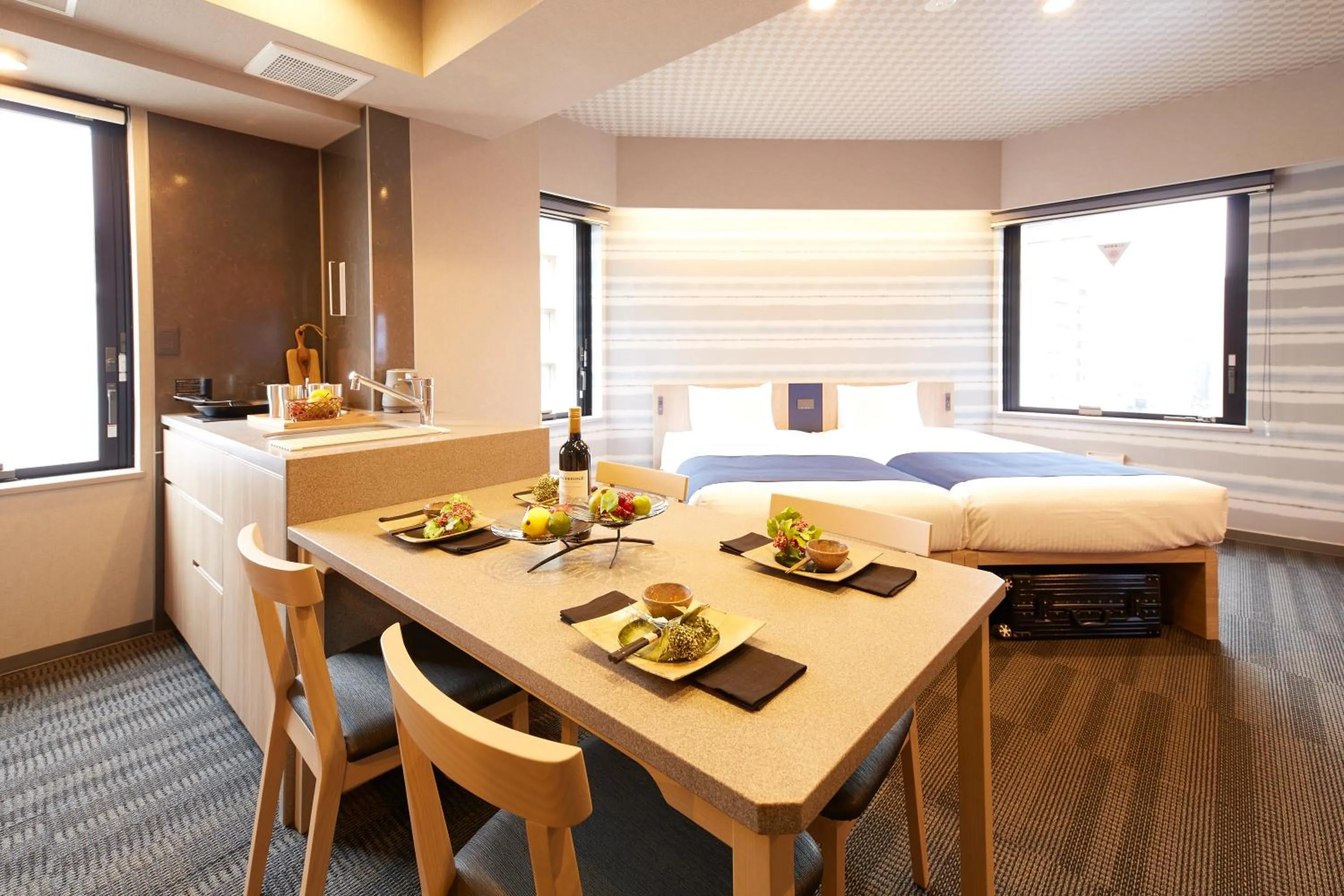 Bed in MONday Apart Premium Ginza Shintomicho