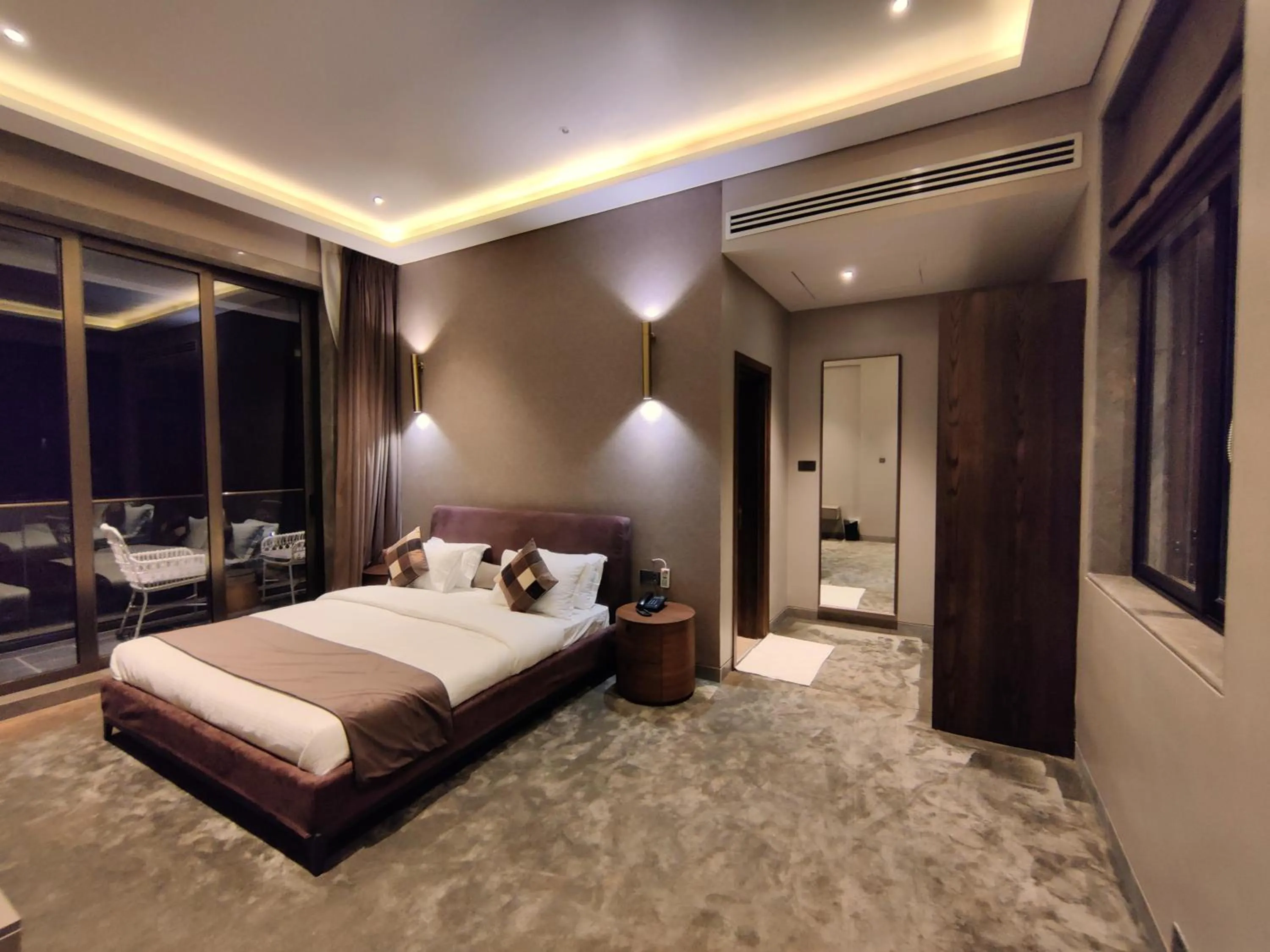 Bed in Leela Resort, The Exotic Boutique Hotel - Pure Veg