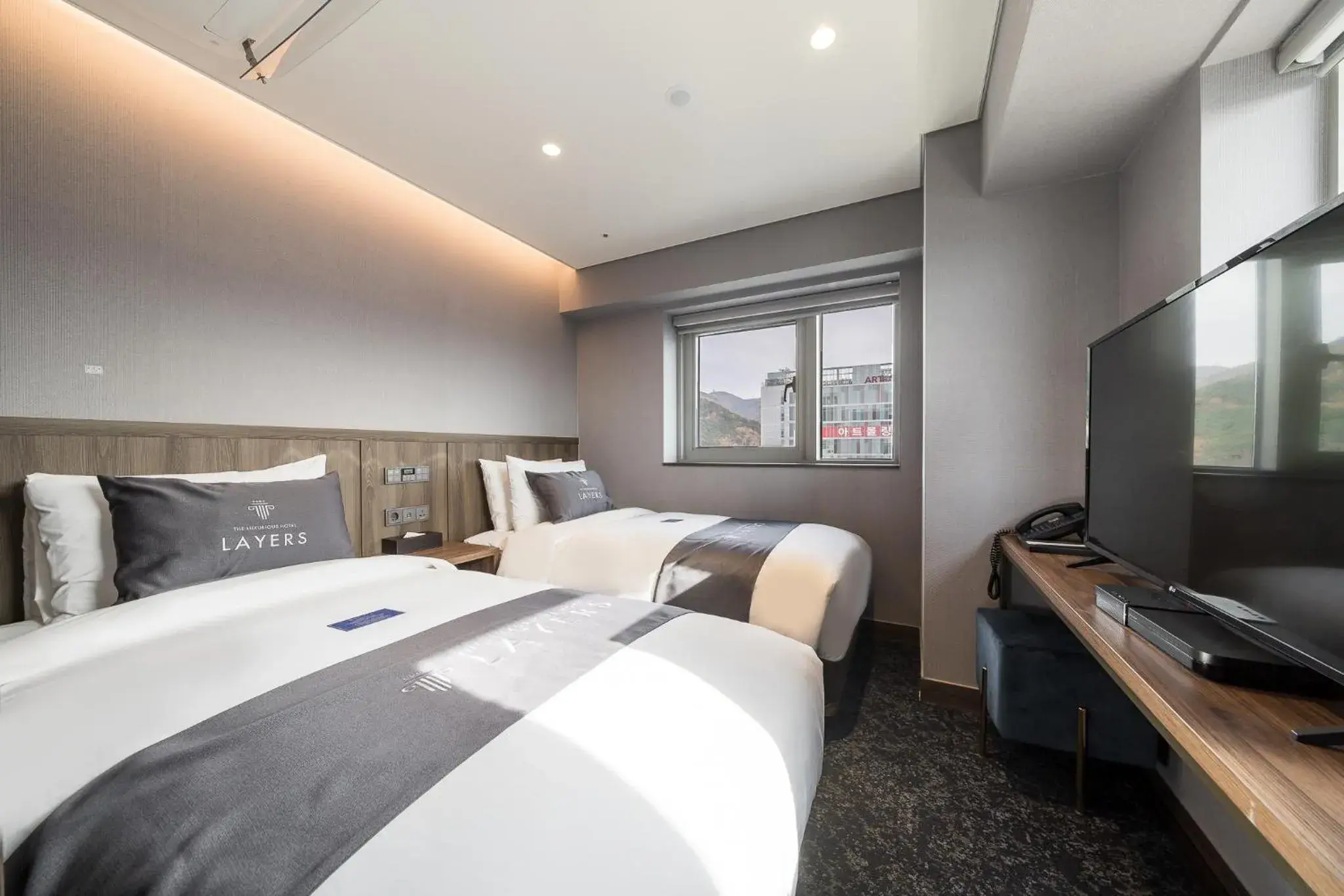 Bed in Layers Hotel Busan Hadan Bed in Layers Hotel Busan Hadan