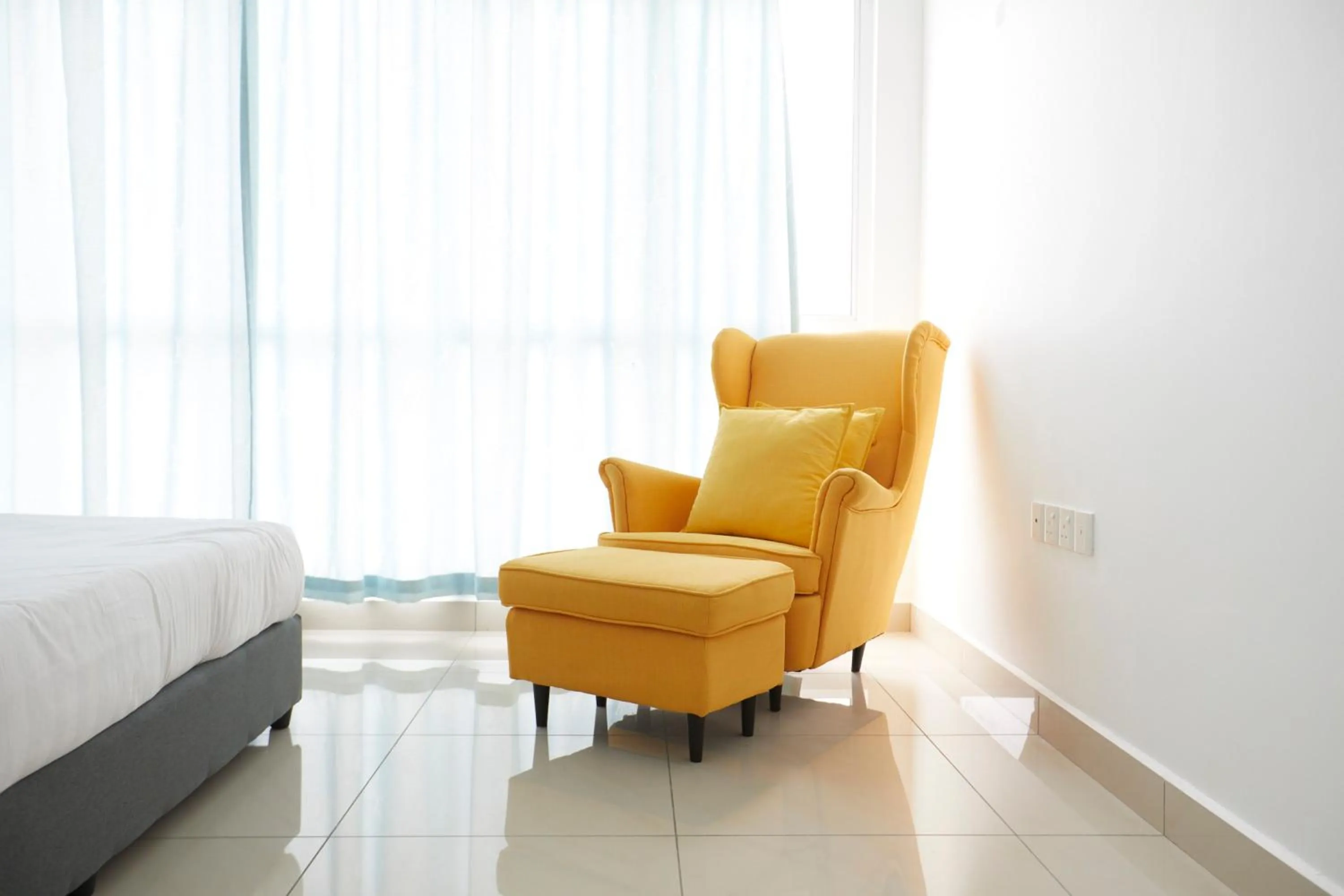 Seating area, Bed in Desaru Arcadia Villa By Convergence