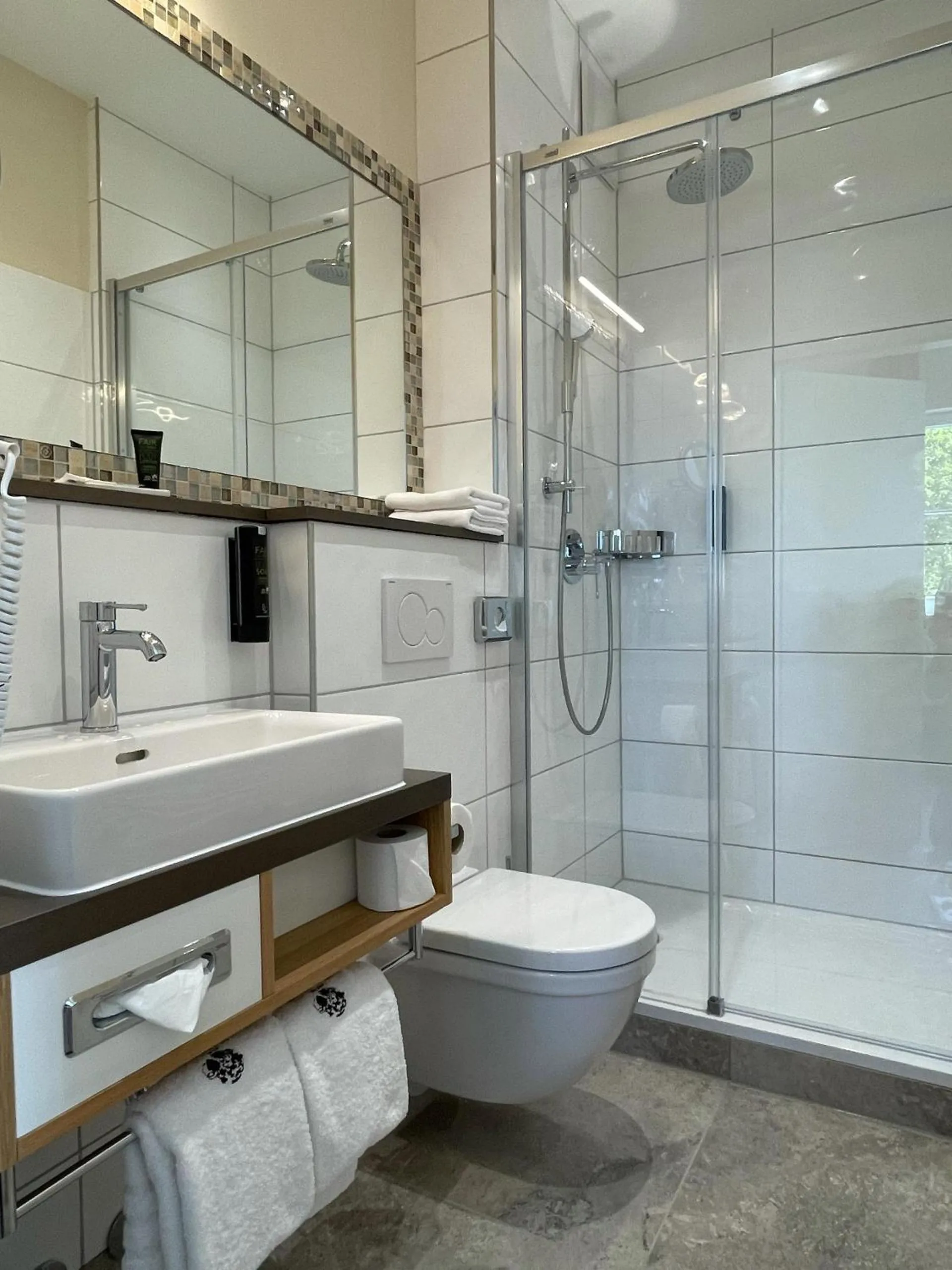 Shower in Hotel Wilder Mann