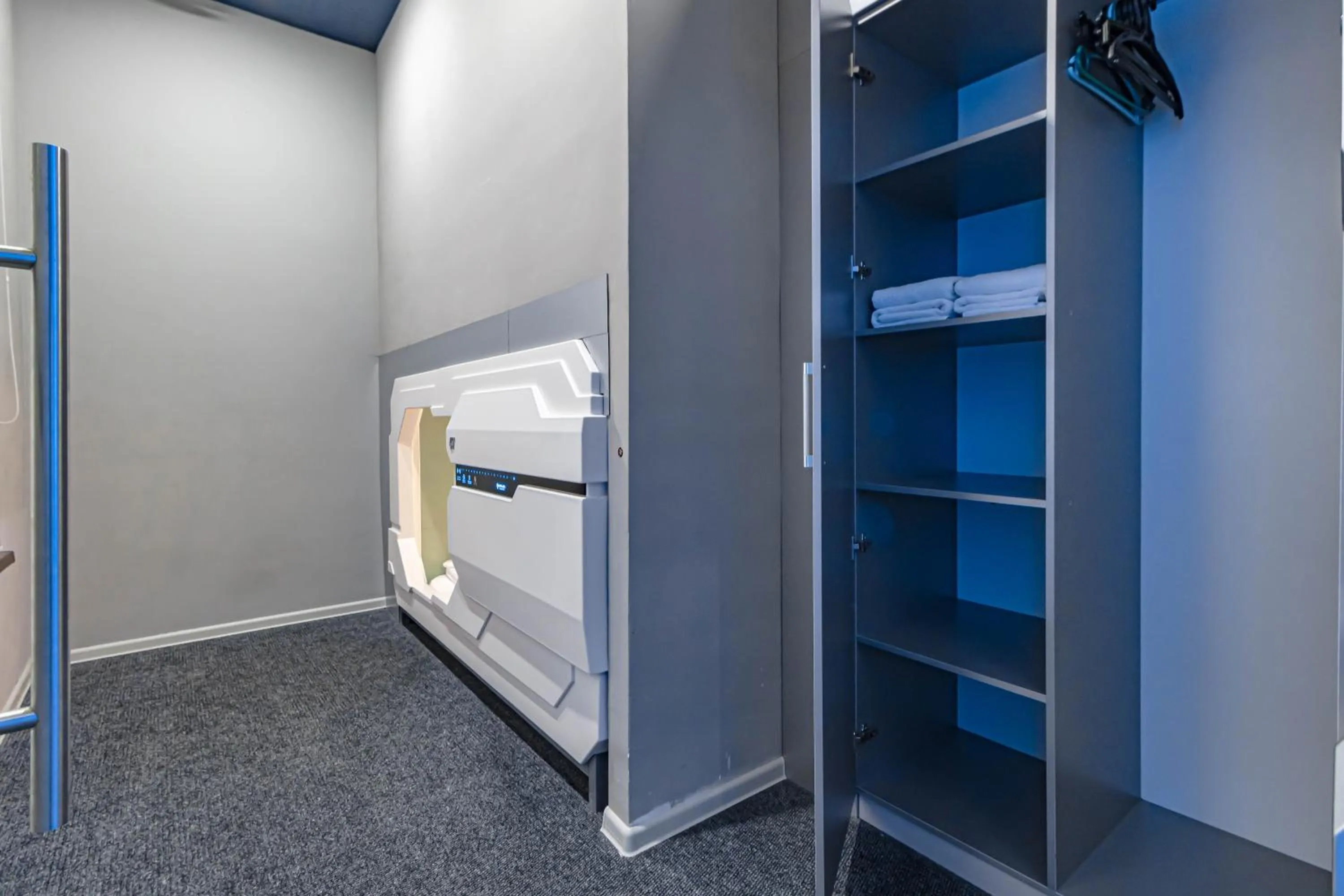 Bed in CAPS LOCK Future Hotel