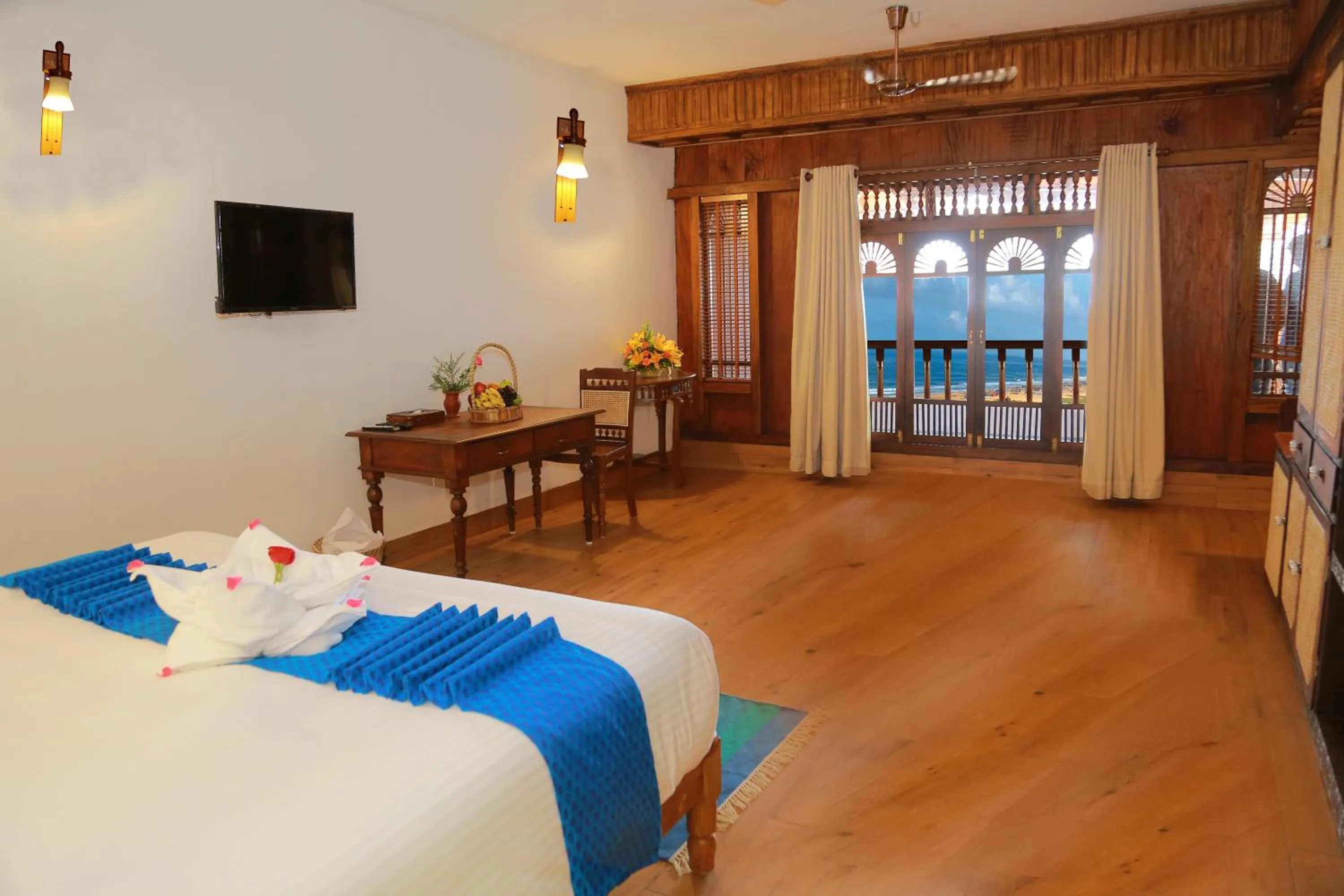 Photo of the whole room, Bed in AyurSoma Ayurveda Royal Retreat