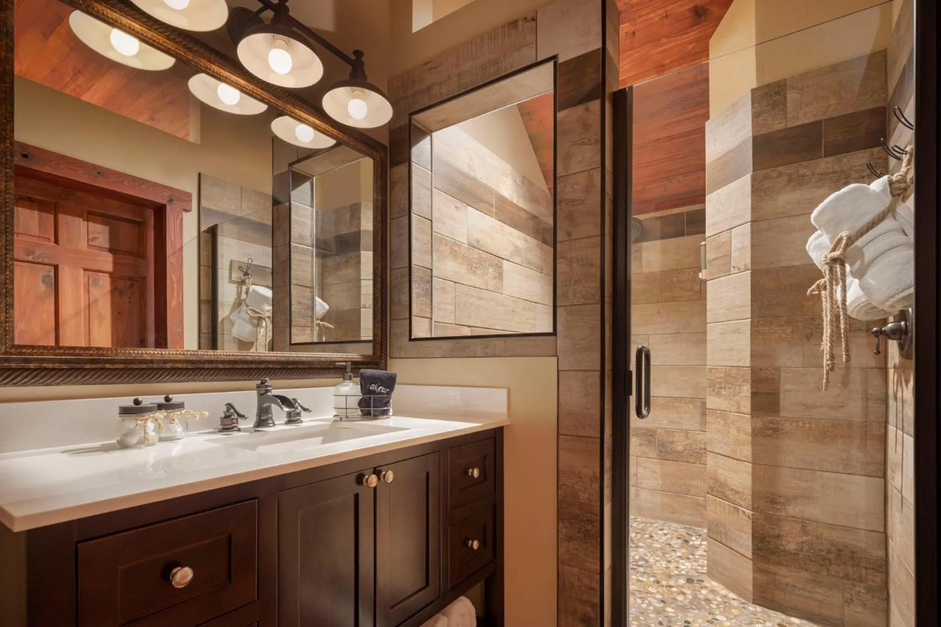 Shower in River Rock Inn B&B