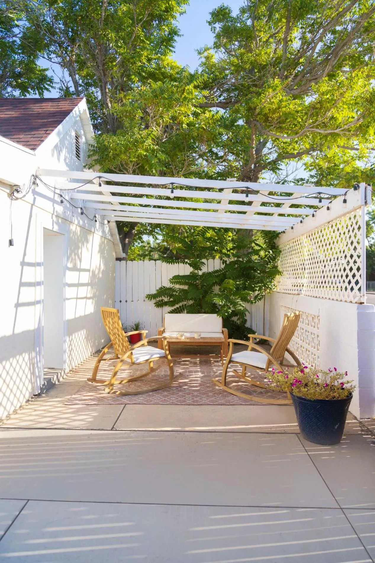 Patio in River Rock Inn B&B