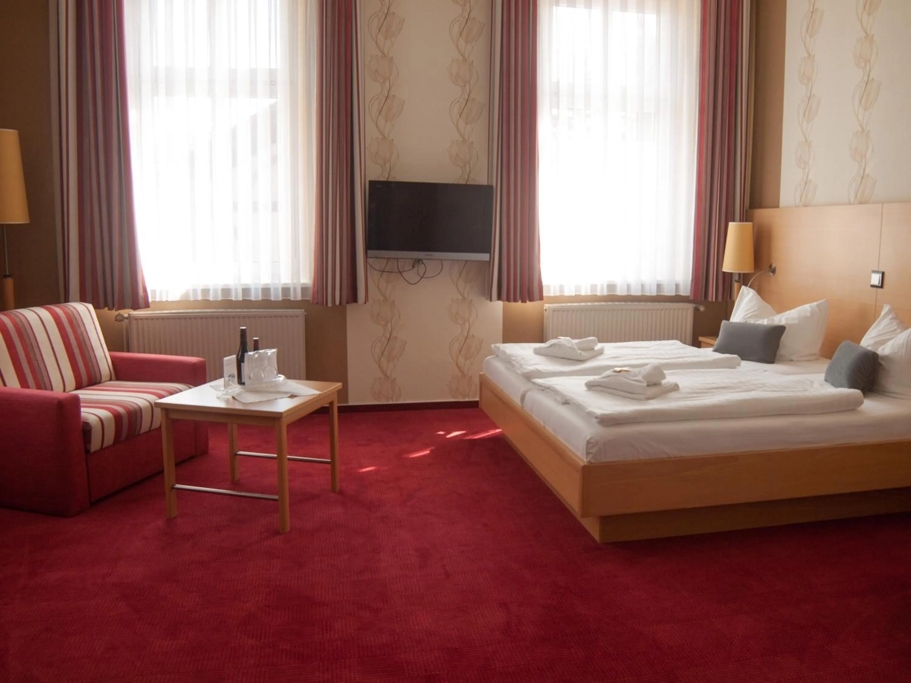 Photo of the whole room, Bed in Hotel & Restaurant Waldschlösschen