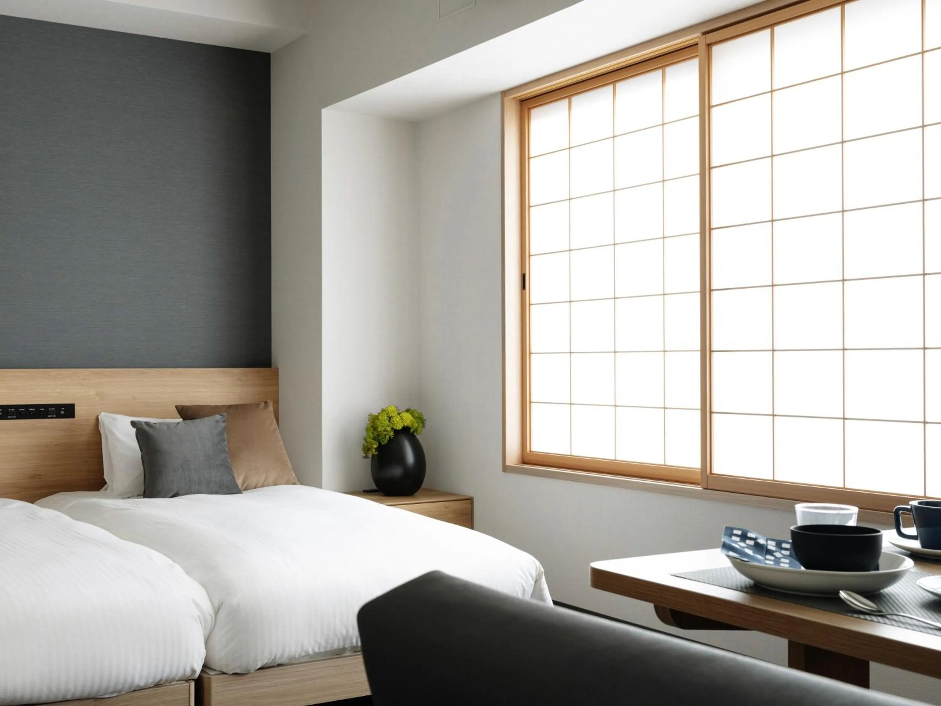 Photo of the whole room, Bed in MIMARU Tokyo Asakusa Station