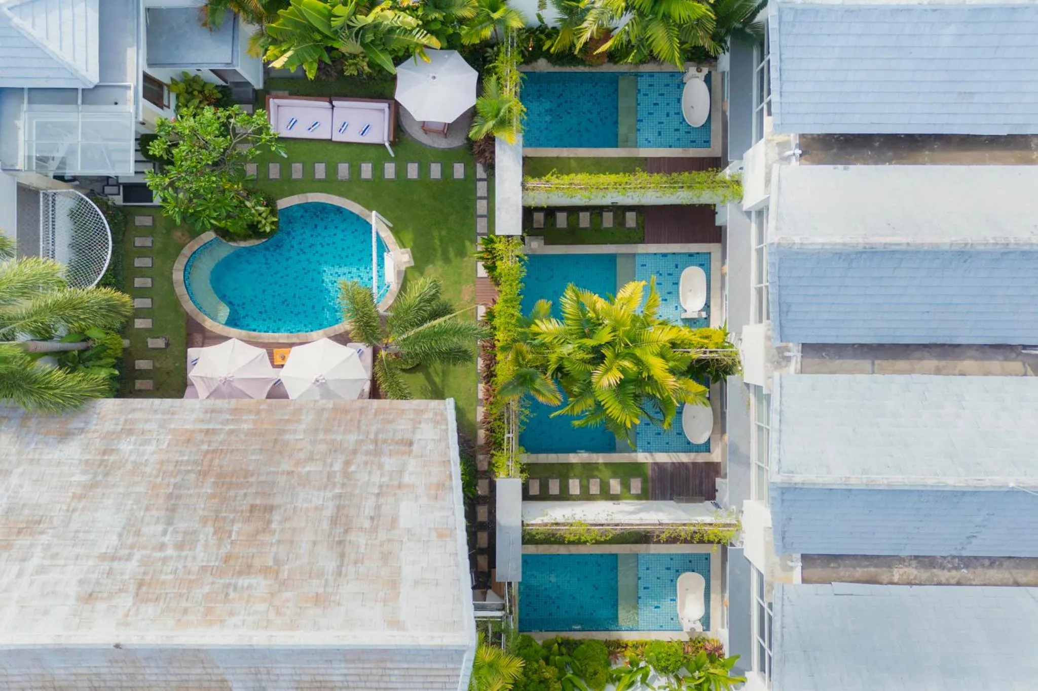 Swimming pool in Aeera Villa Canggu by Ini Vie Hospitality