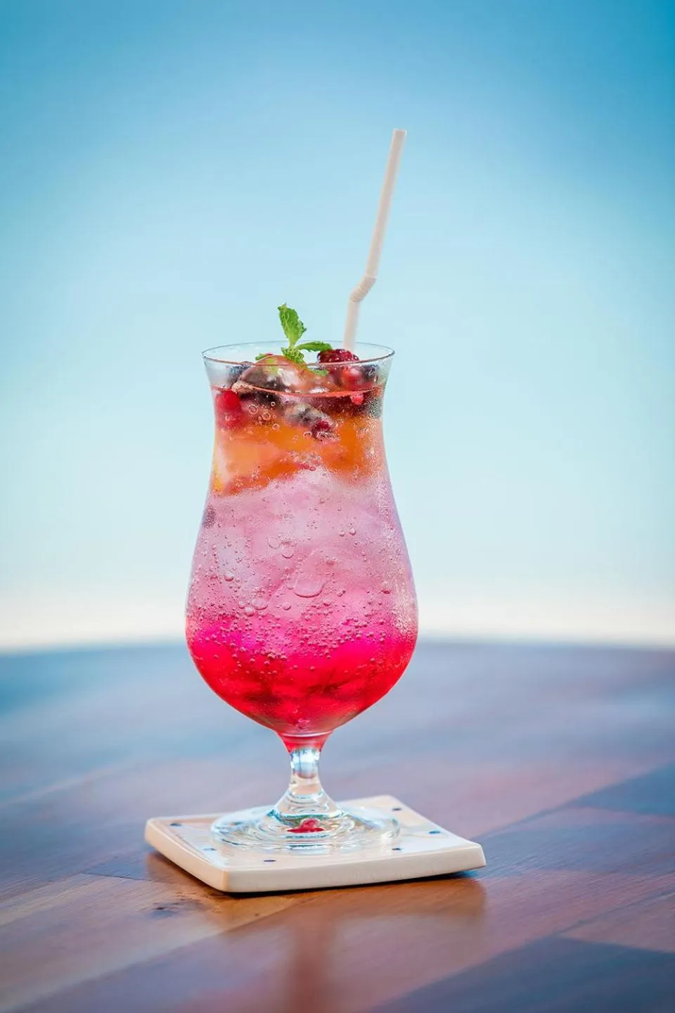 Drinks in White Whale Beachfront Pool Villa