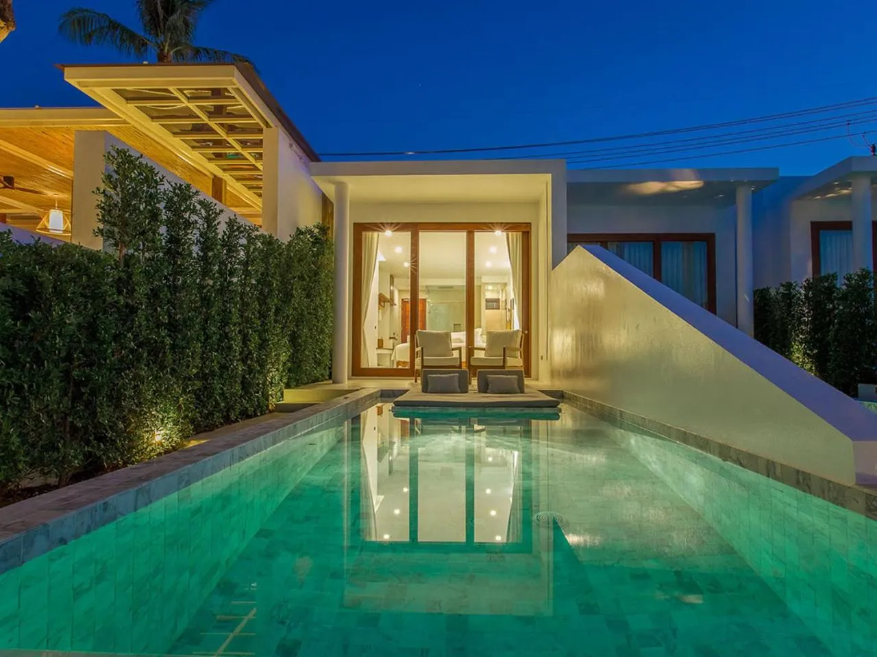 Patio in White Whale Beachfront Pool Villa