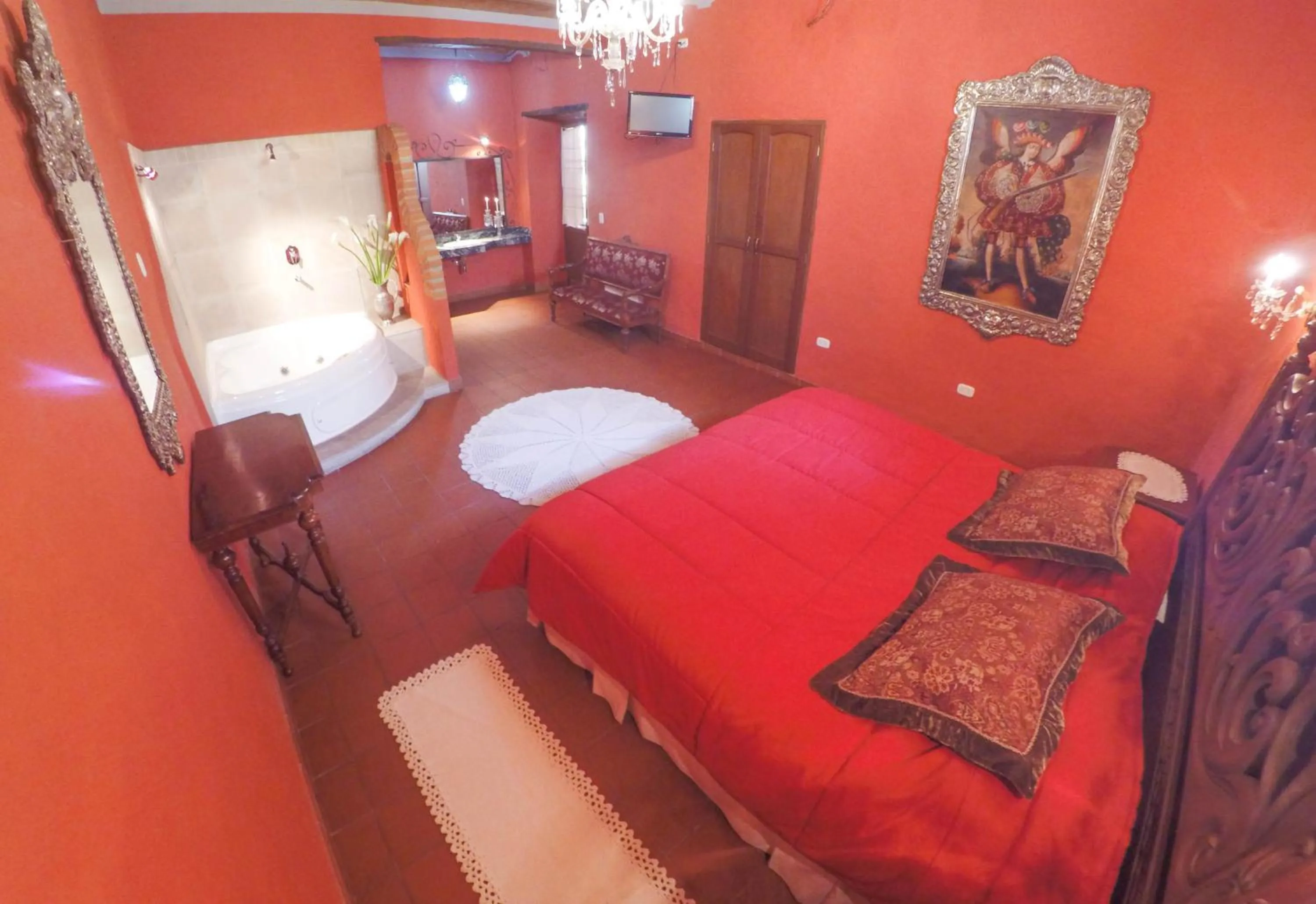 Bed in Hotel Monasterio