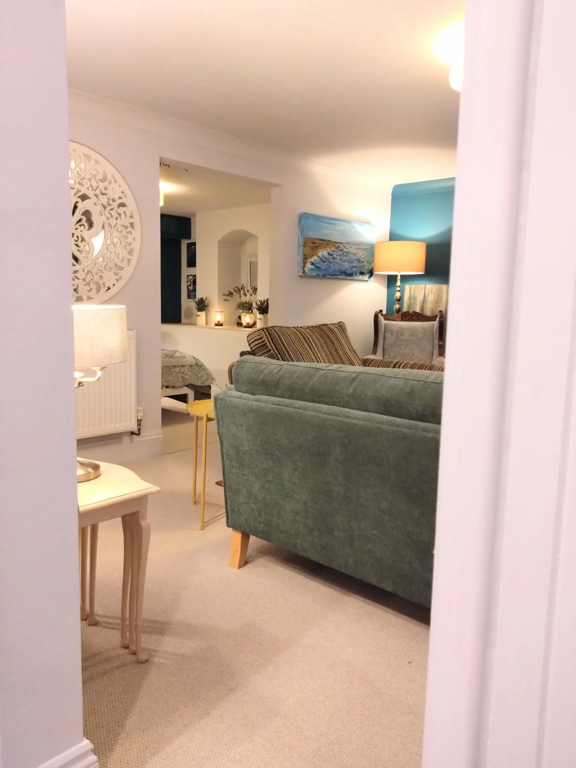 Living room in Beachfront Studio Apartment