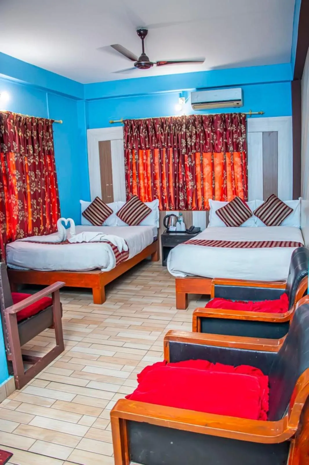Bed in Hotel Middle Point Pvt Ltd