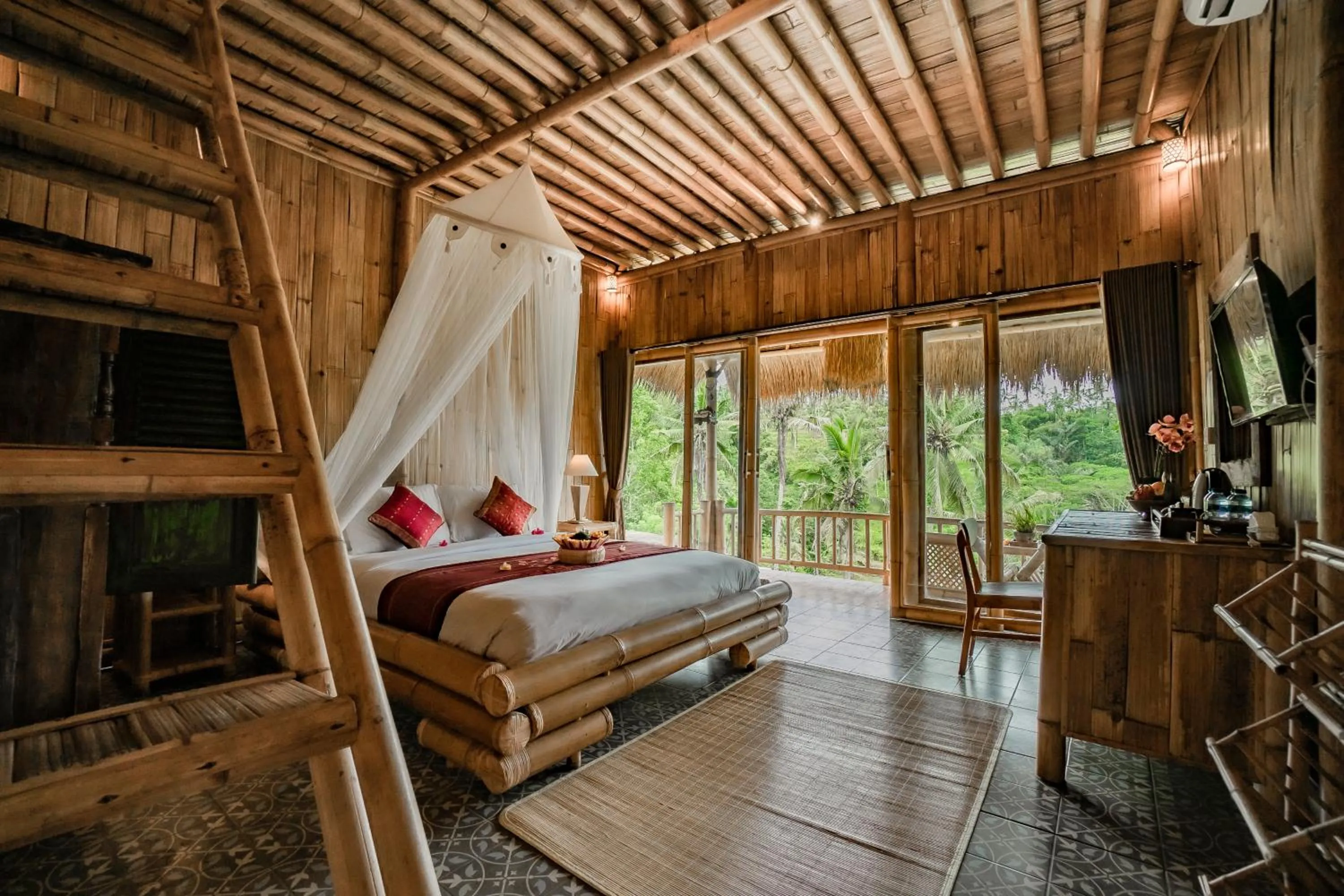 Bedroom, Bed in Magatama Villa by Mahaputra