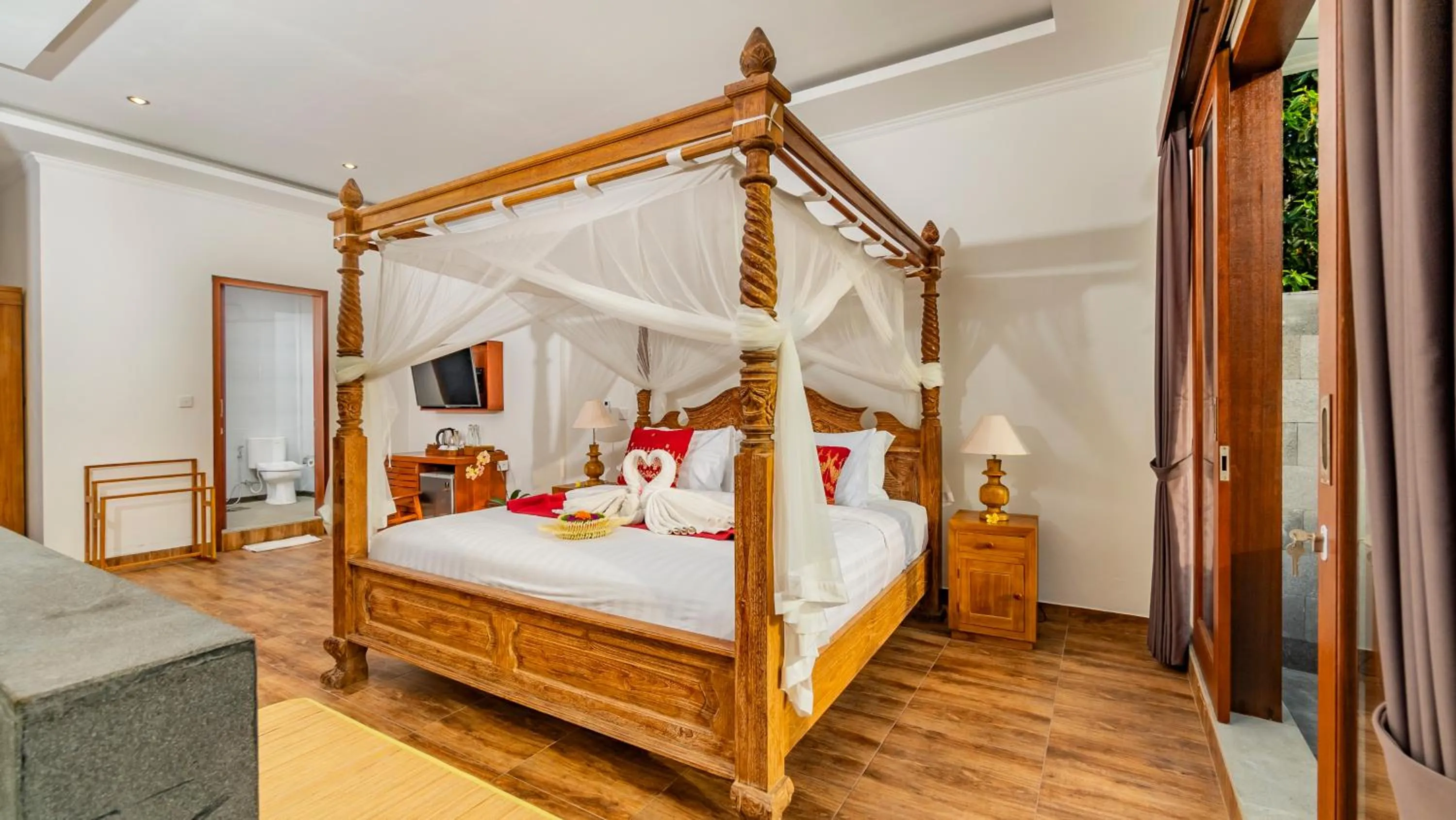 Bedroom, Bed in Magatama Villa by Mahaputra