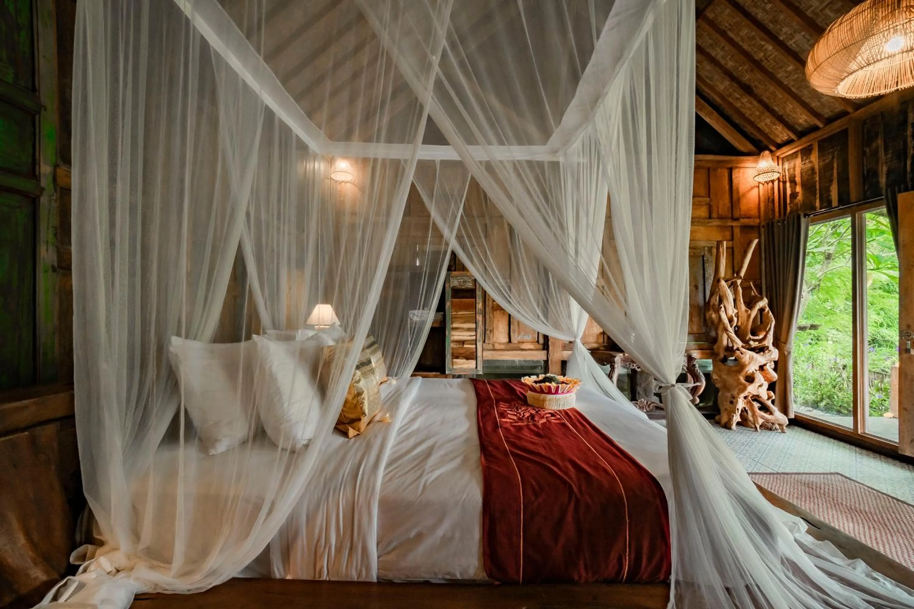 Bed in Magatama Villa by Mahaputra