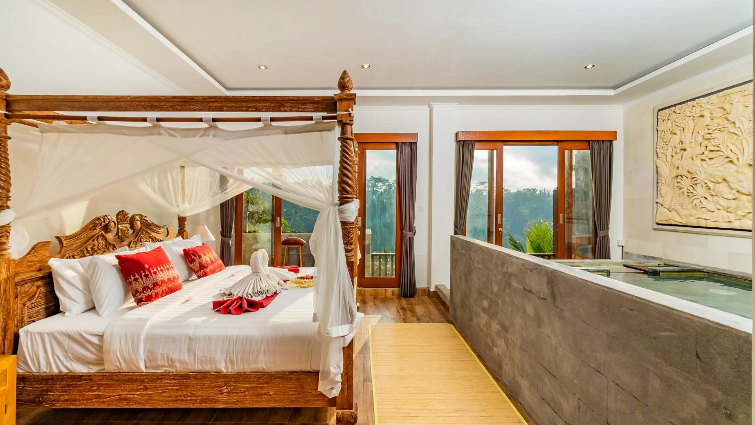 Bedroom, Bed in Magatama Villa by Mahaputra