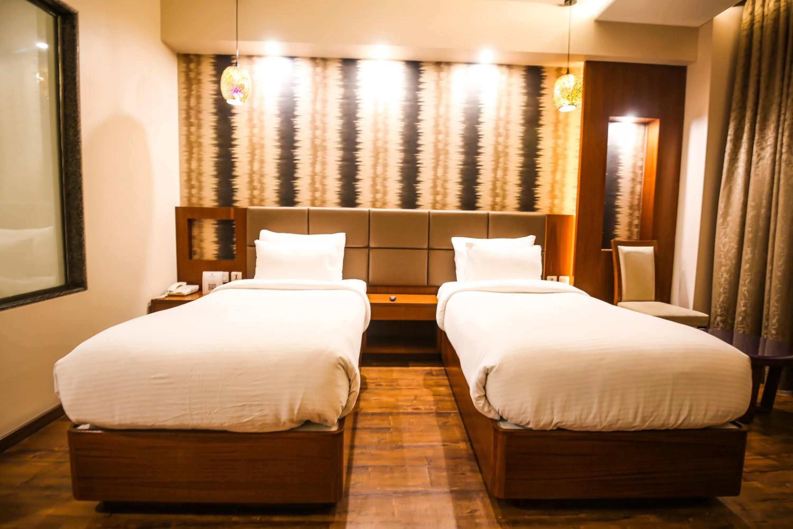 Photo of the whole room, Bed in Pristine Hotel, Varanasi