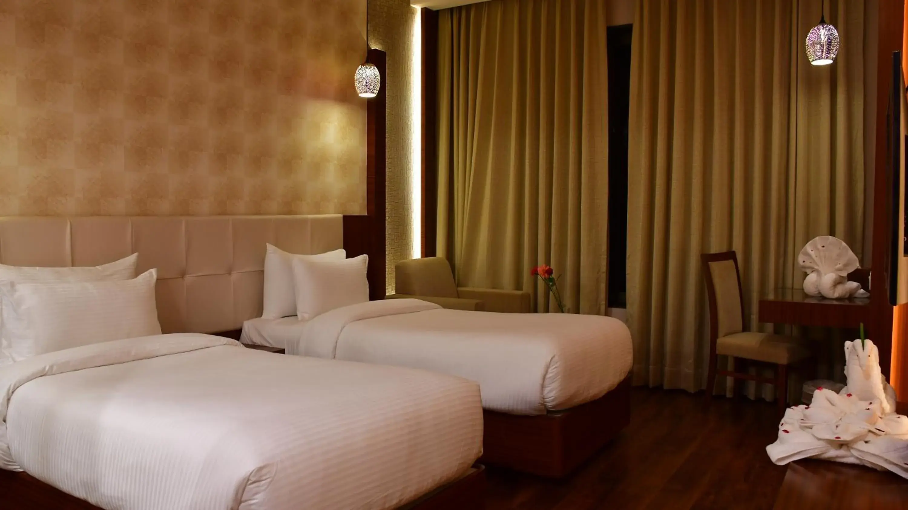 Bed in Pristine Hotel, Varanasi Bed in Pristine Hotel, Varanasi