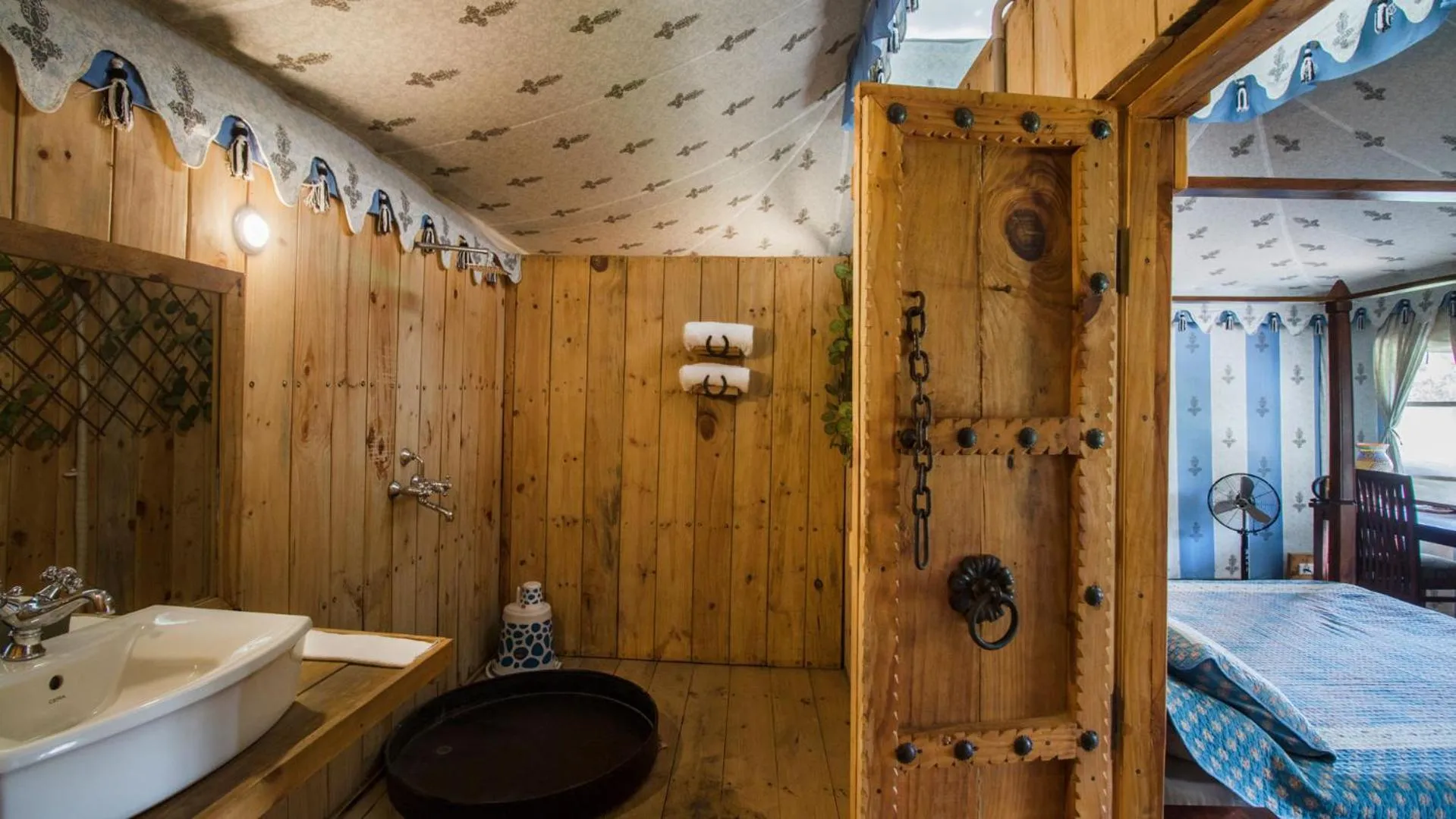 Bathroom, Bed in Maa Ashapura Resort