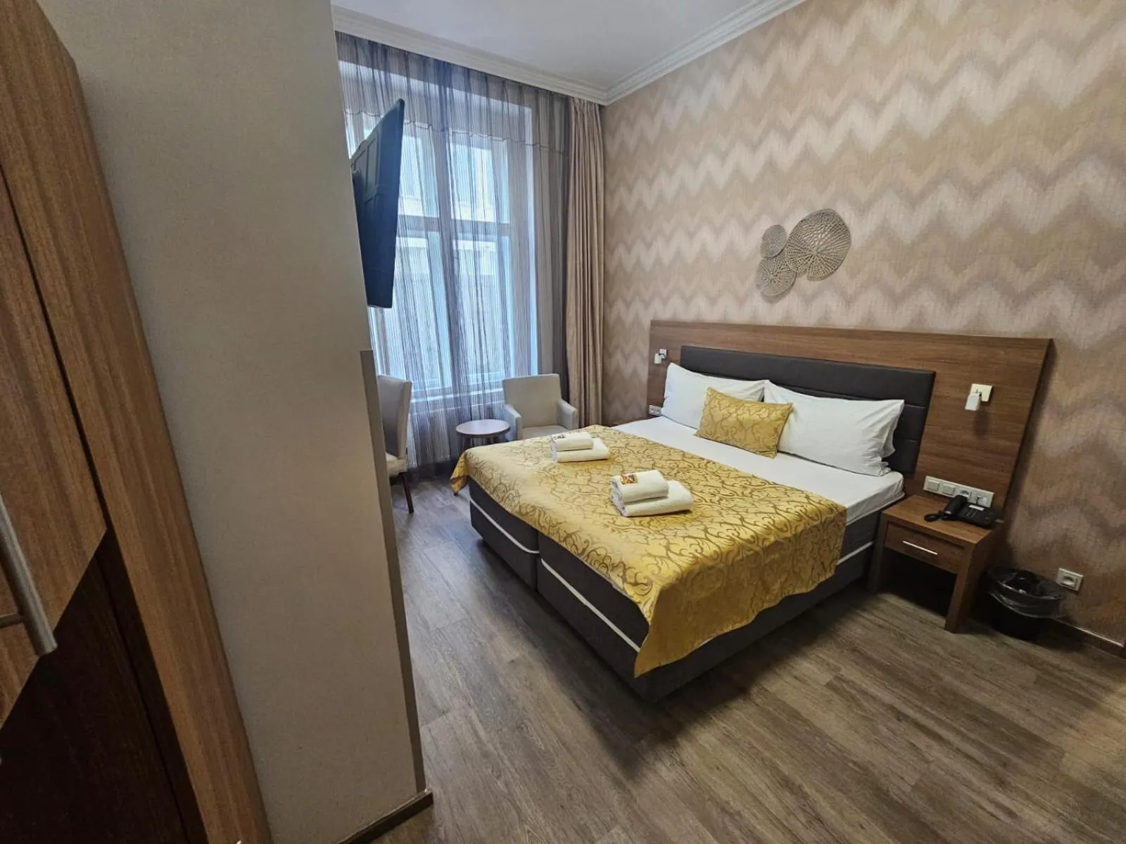 Bed in Hotel Prague Star