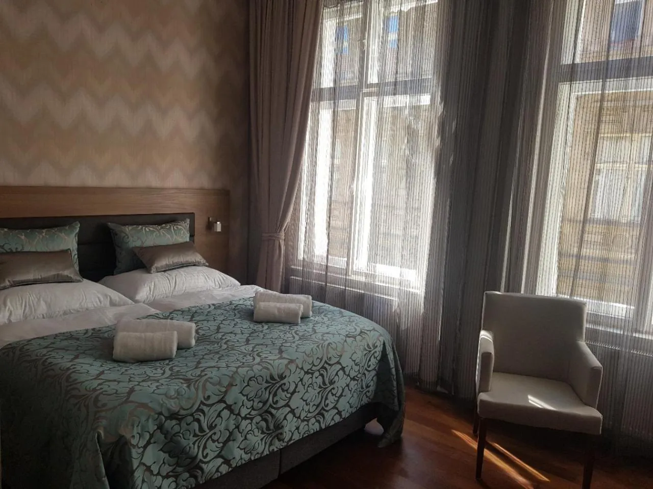 Bed in Hotel Prague Star