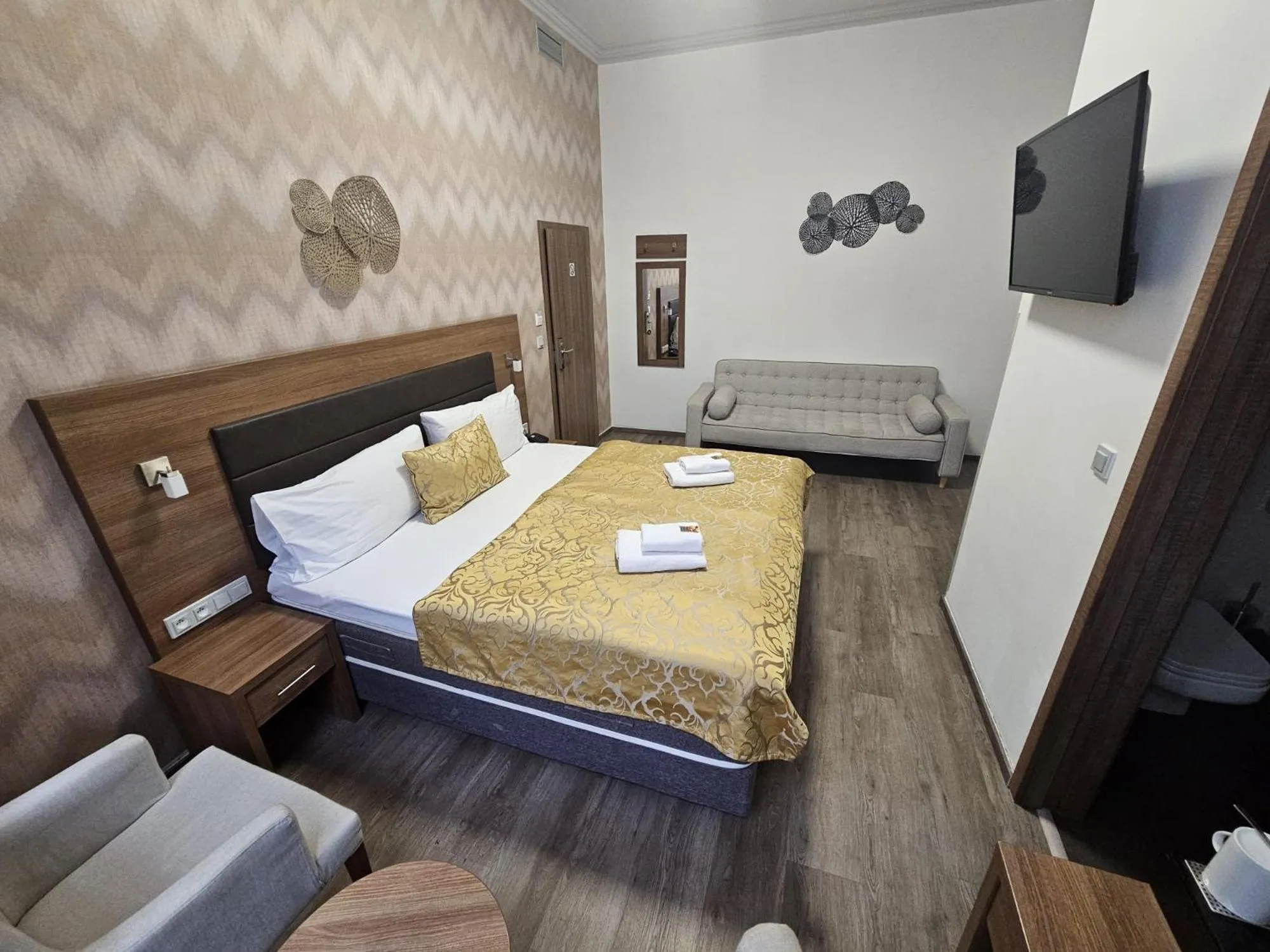 Bed in Hotel Prague Star