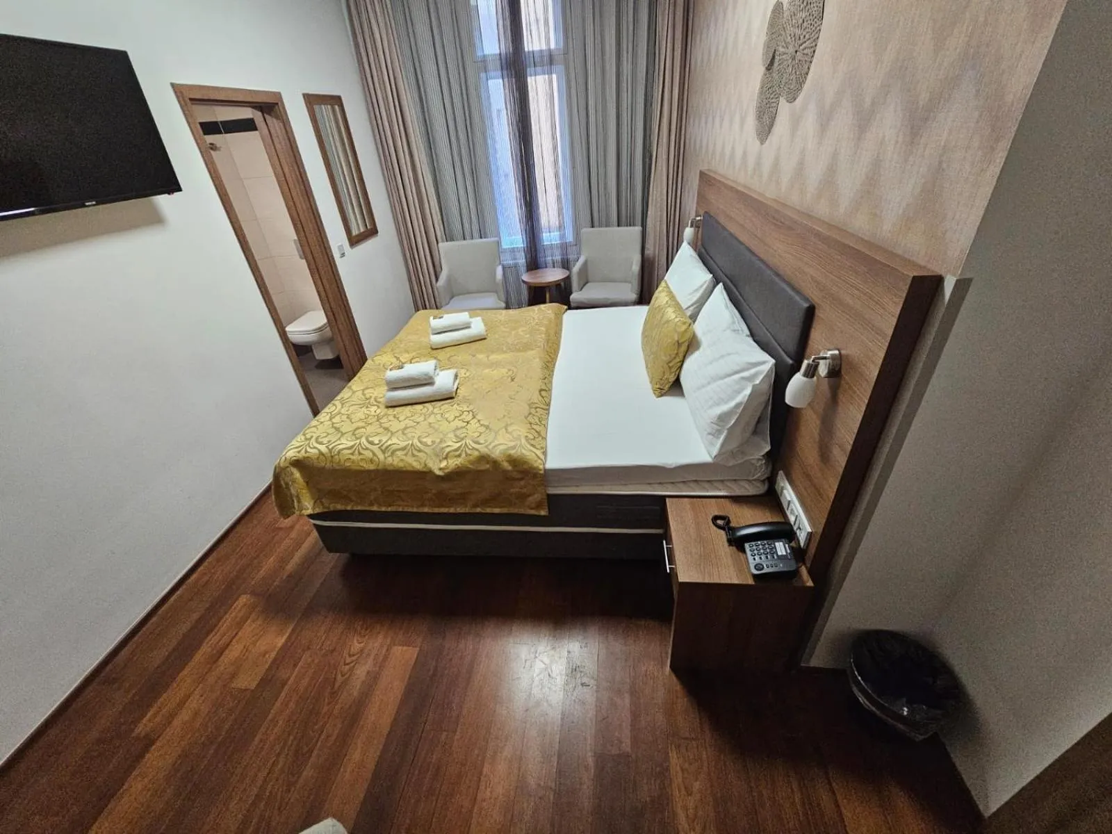 Bed in Hotel Prague Star