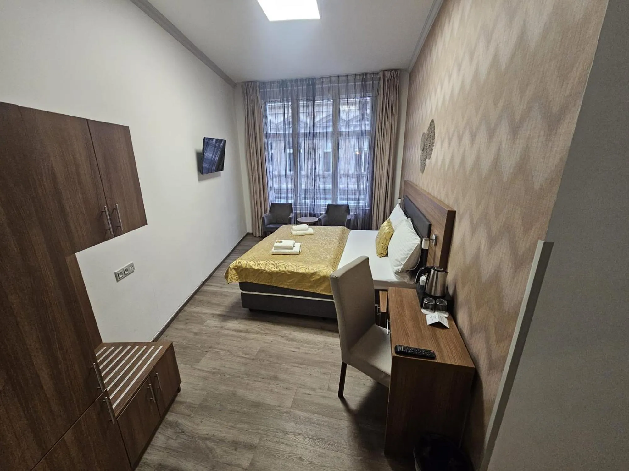 Bed in Hotel Prague Star