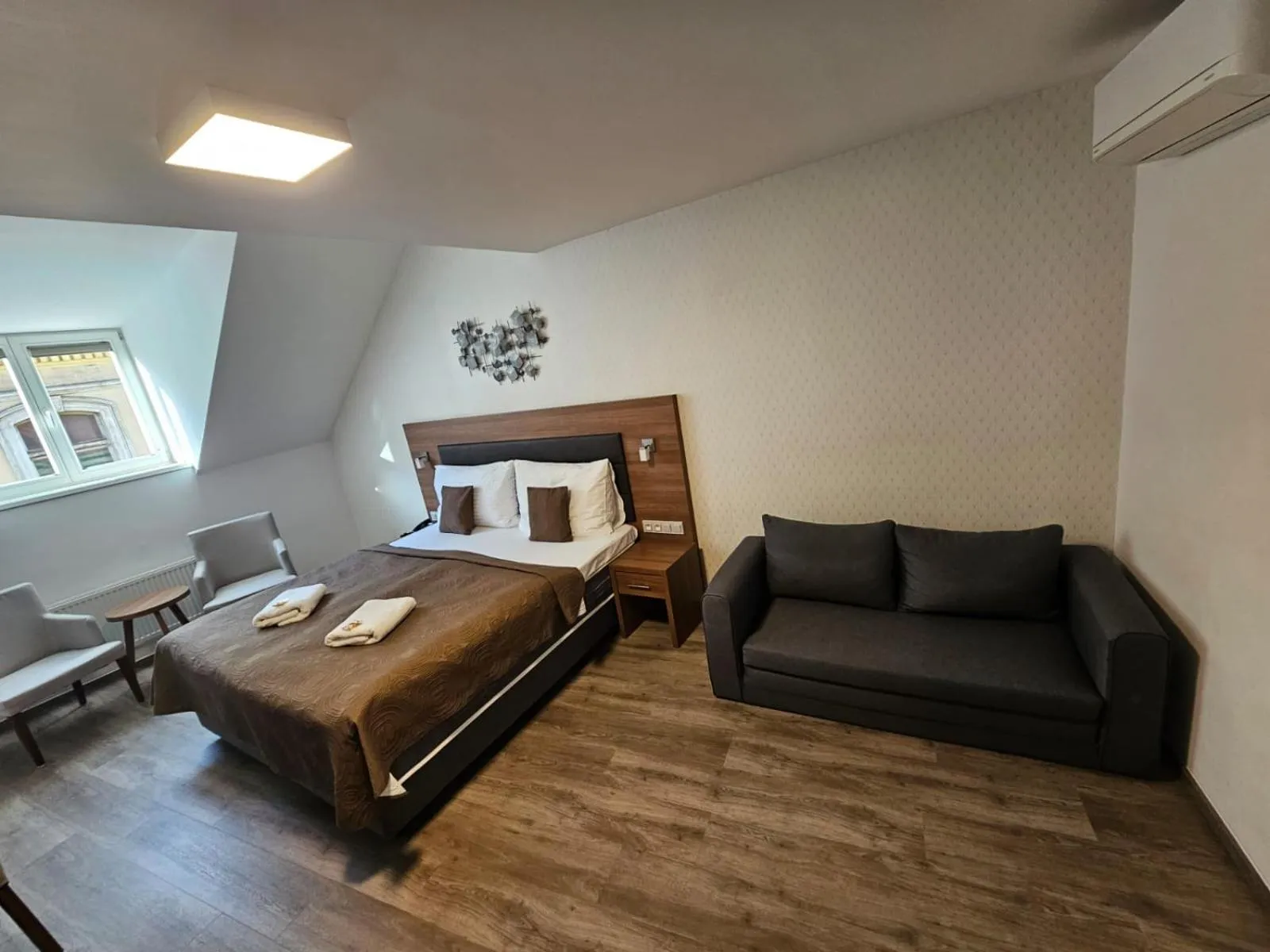 Bed in Hotel Prague Star