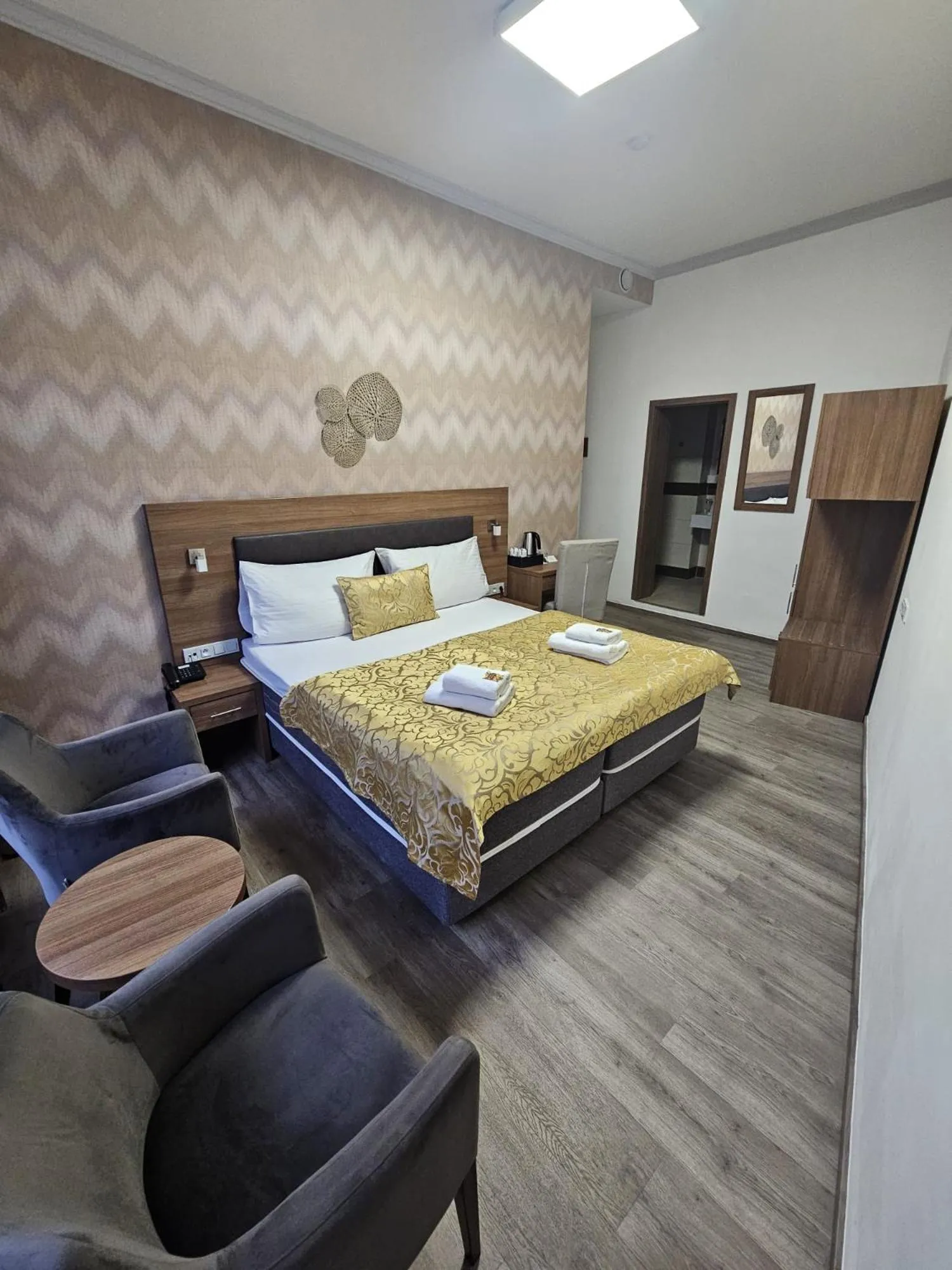 Bed in Hotel Prague Star