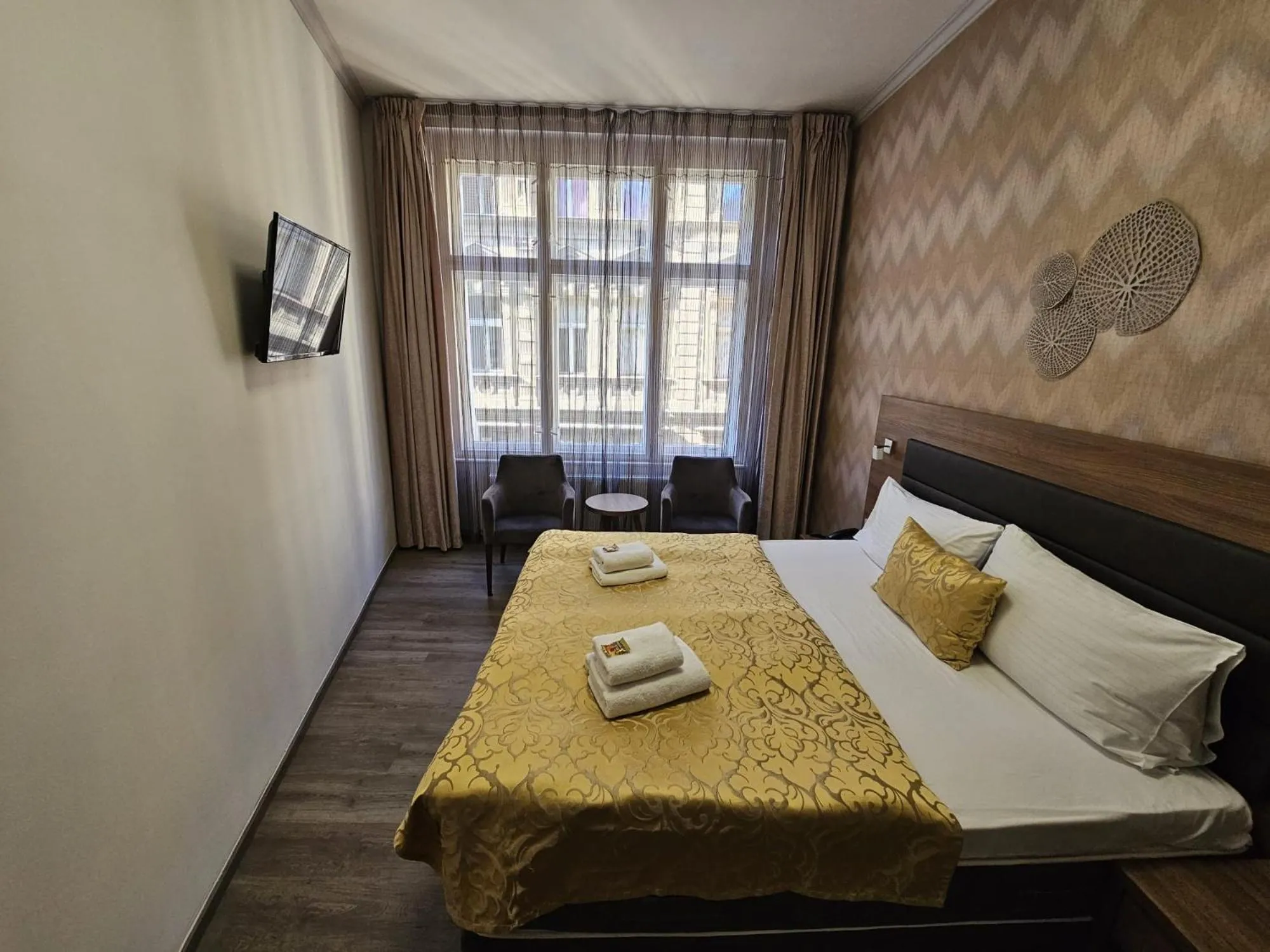 Bed in Hotel Prague Star