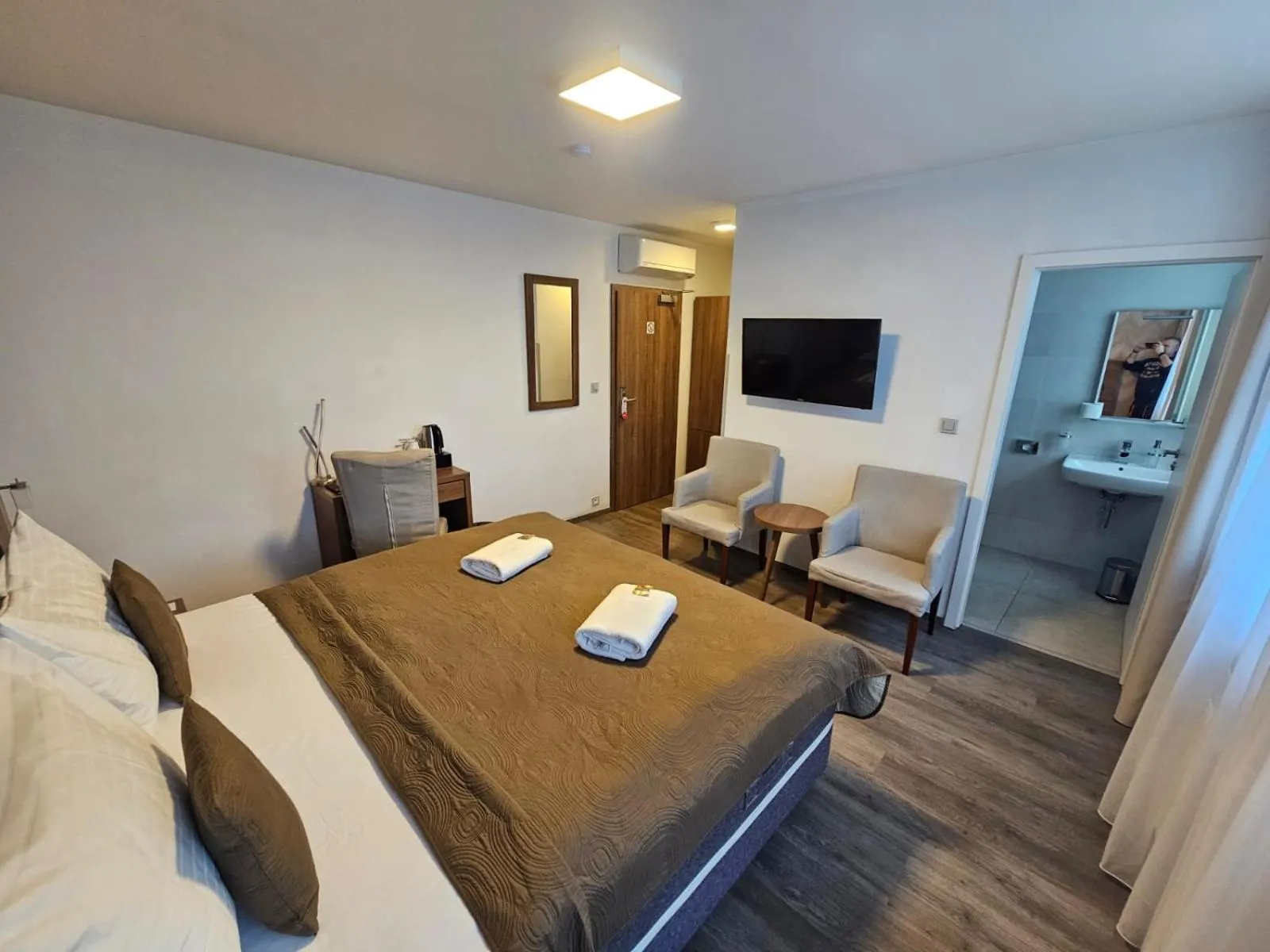 Bed in Hotel Prague Star