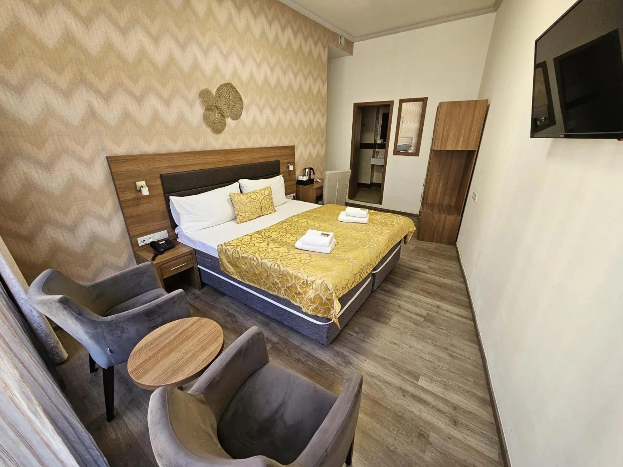 Bed in Hotel Prague Star