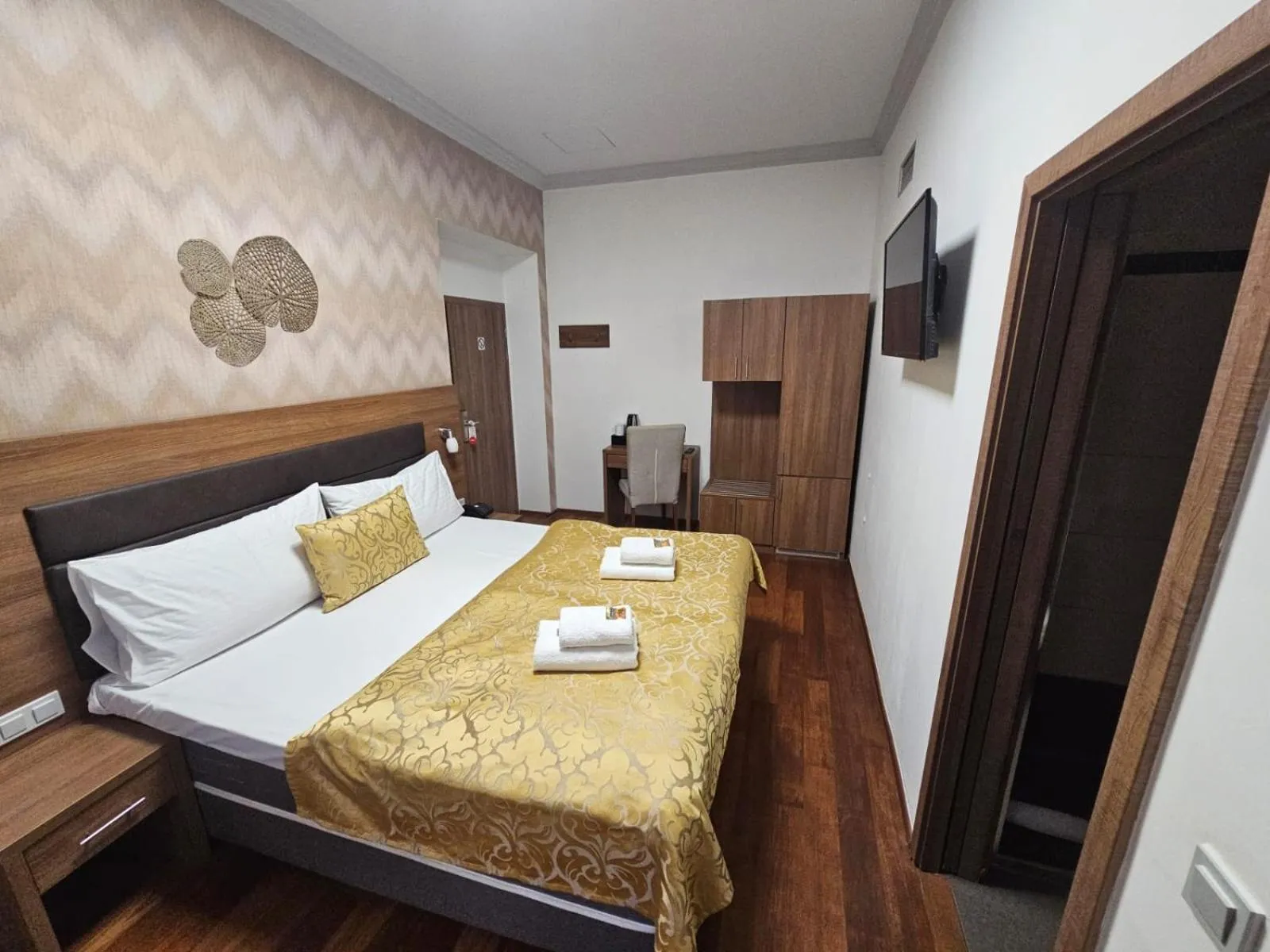 Bed in Hotel Prague Star