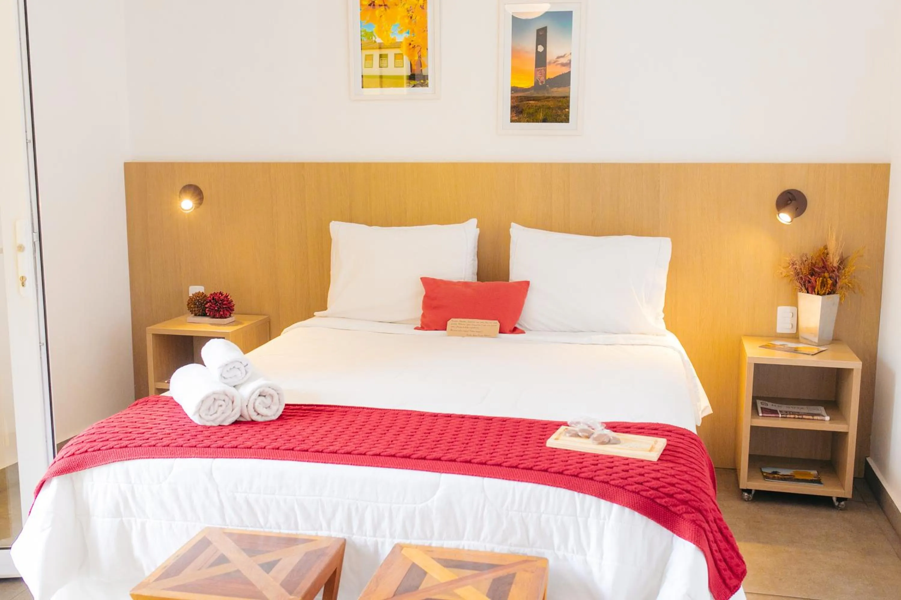 Bed in Pousada Relicário